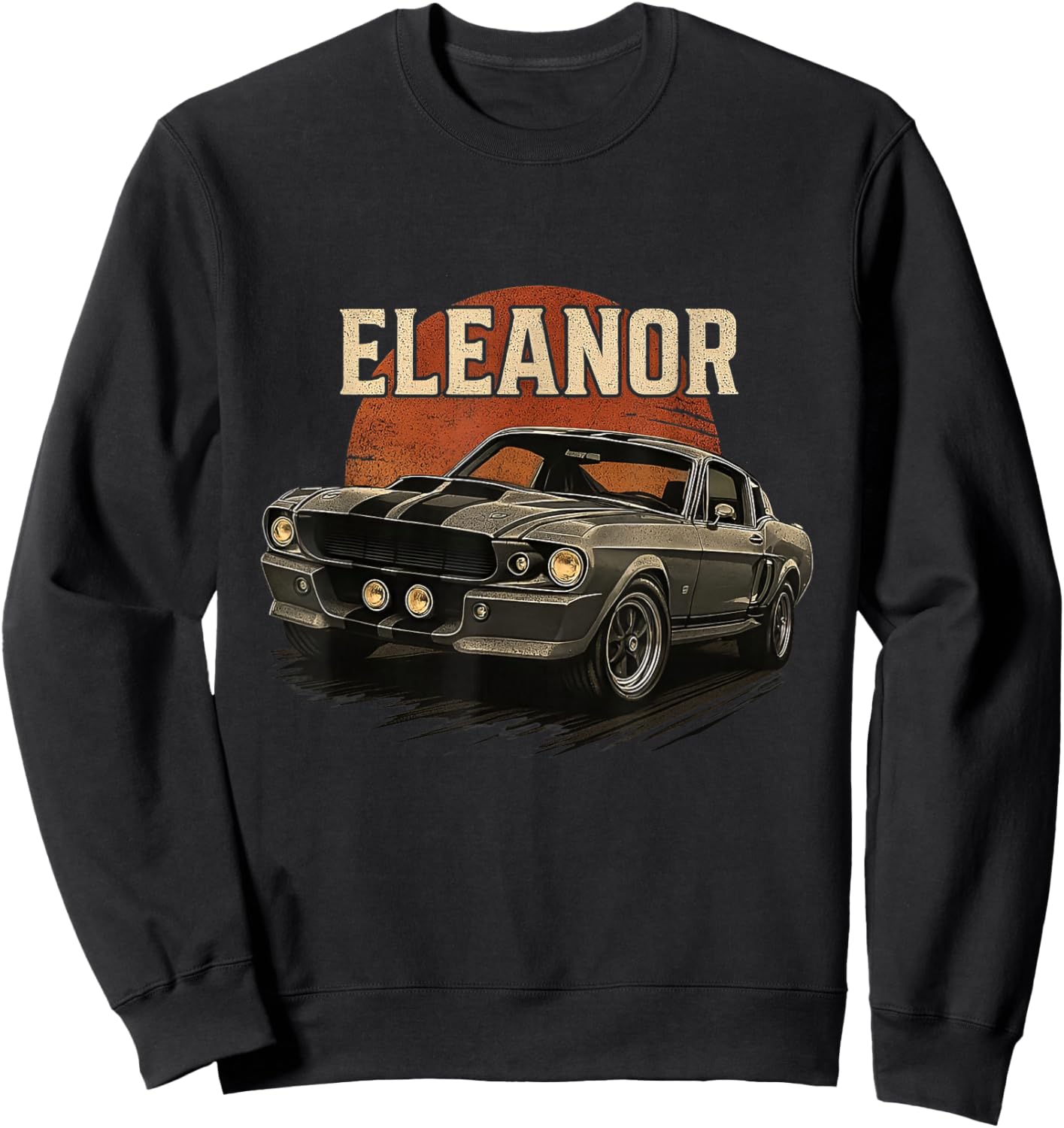 Eleanor American Muscle Car Sweatshirt - Sweatshirt | Black