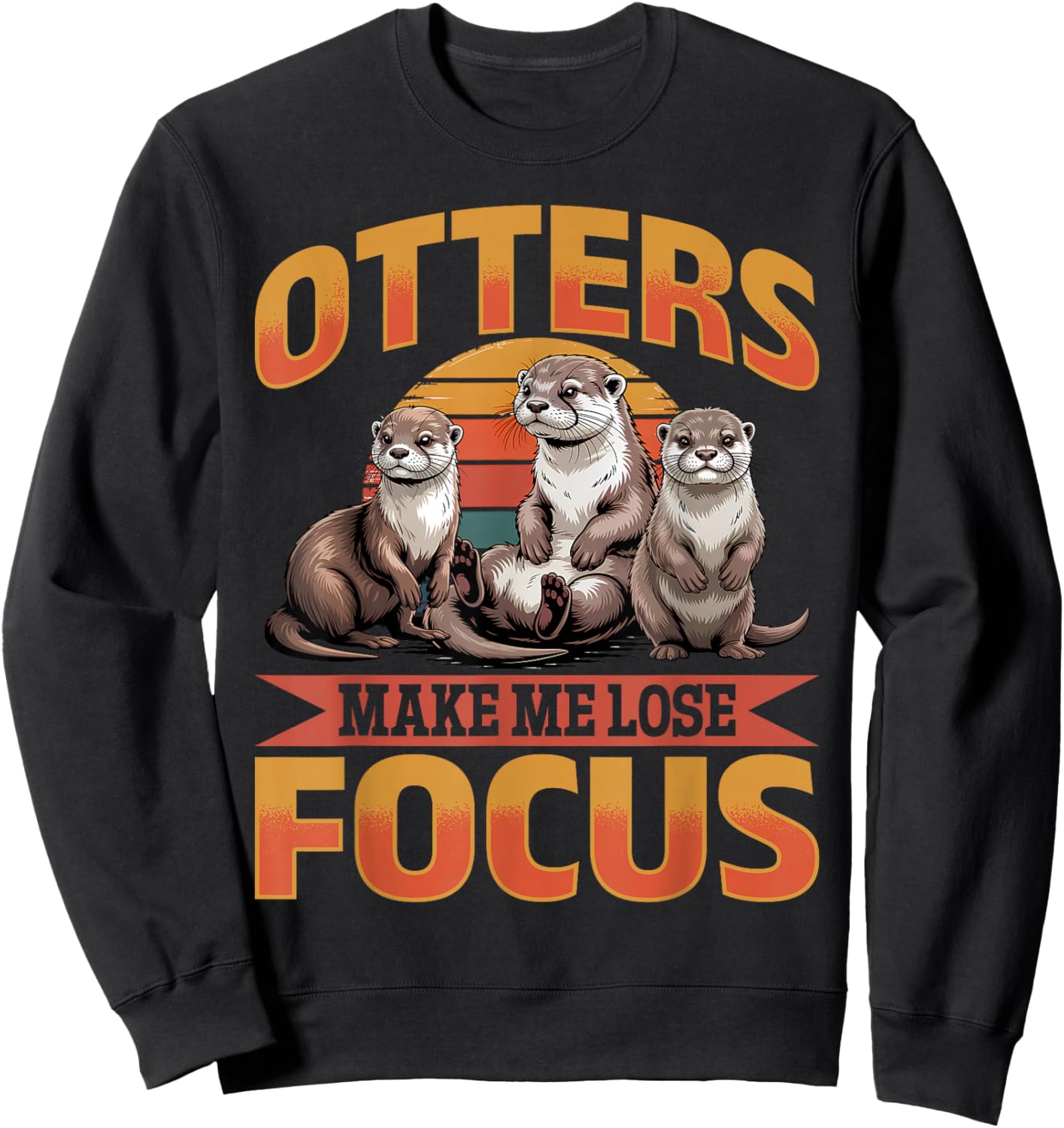 Funny Otter Sweatshirt - Sweatshirt | Black