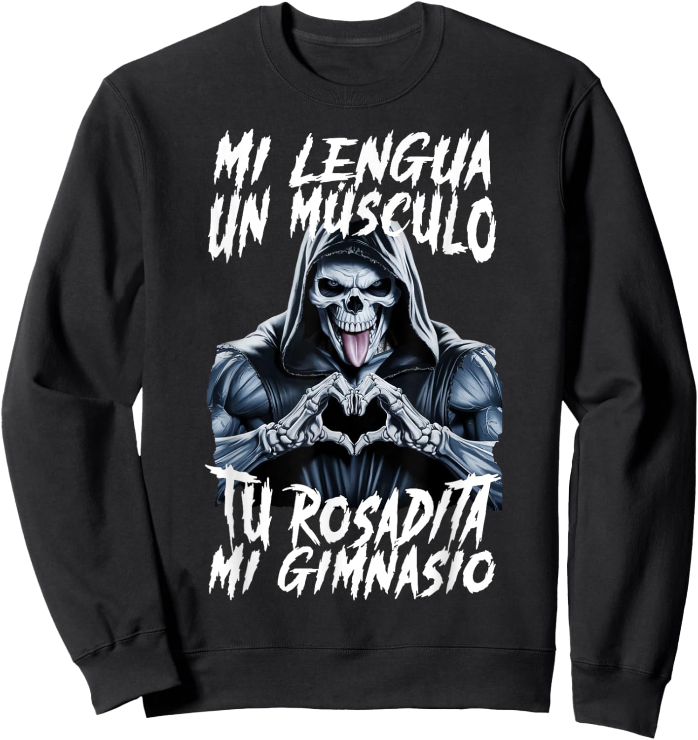 Mi lengua un musculo. Rosadita gimnasio Sweatshirt - Sweatshirt | Black
