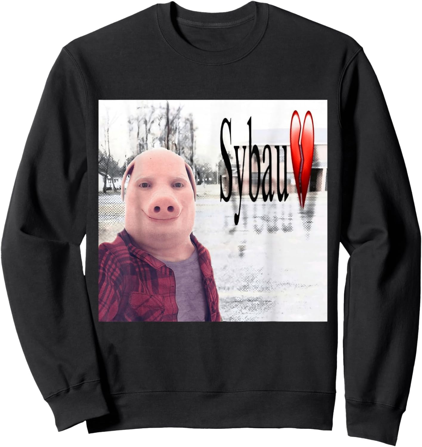 brainrot Cursed Funny inappripriate Sweatshirt - Sweatshirt | Black