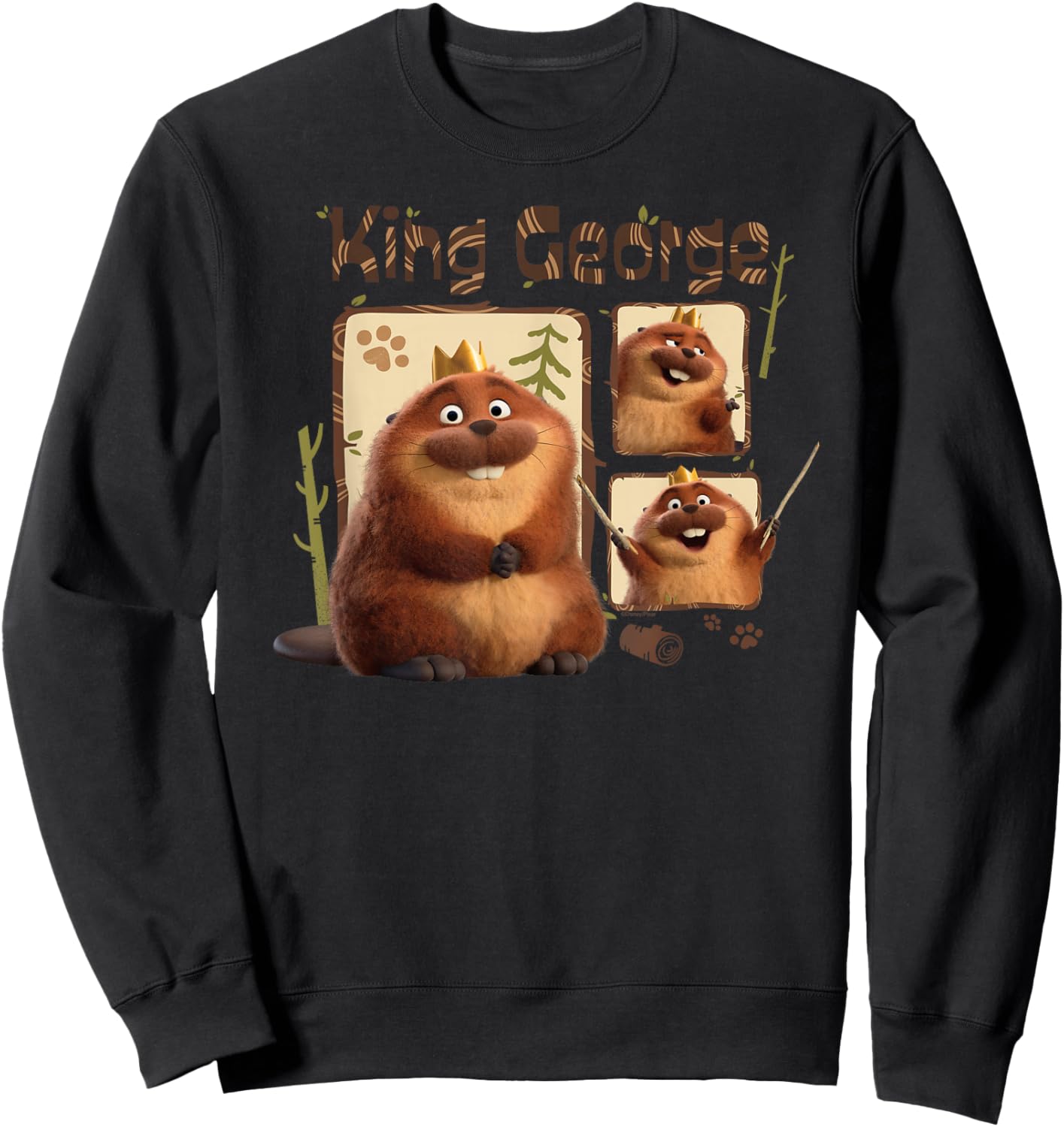 Disney and Pixar's Hoppers King George King of The Beavers Sweatshirt - Sweatshirt | Black