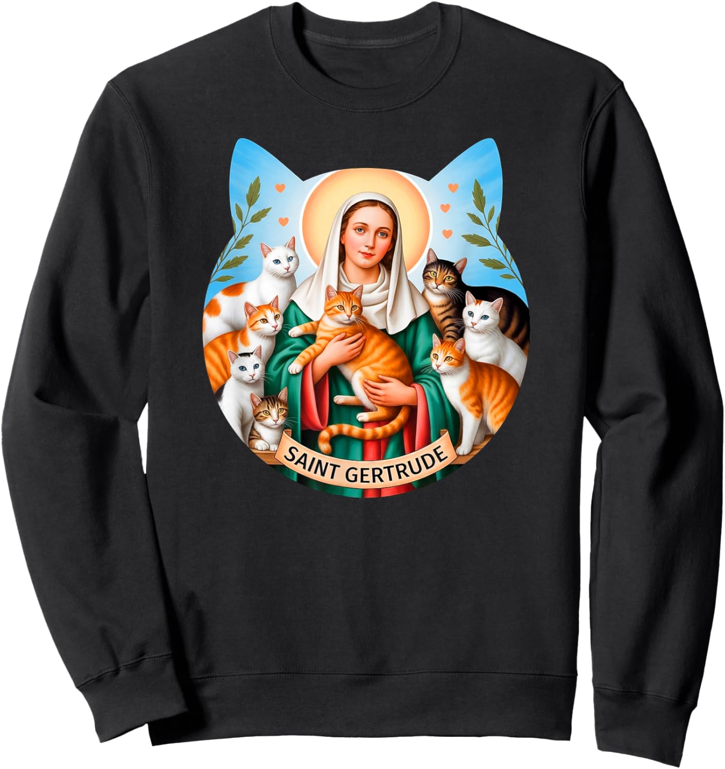 St Gertrude of Nivelles Sweatshirt - Sweatshirt | Black