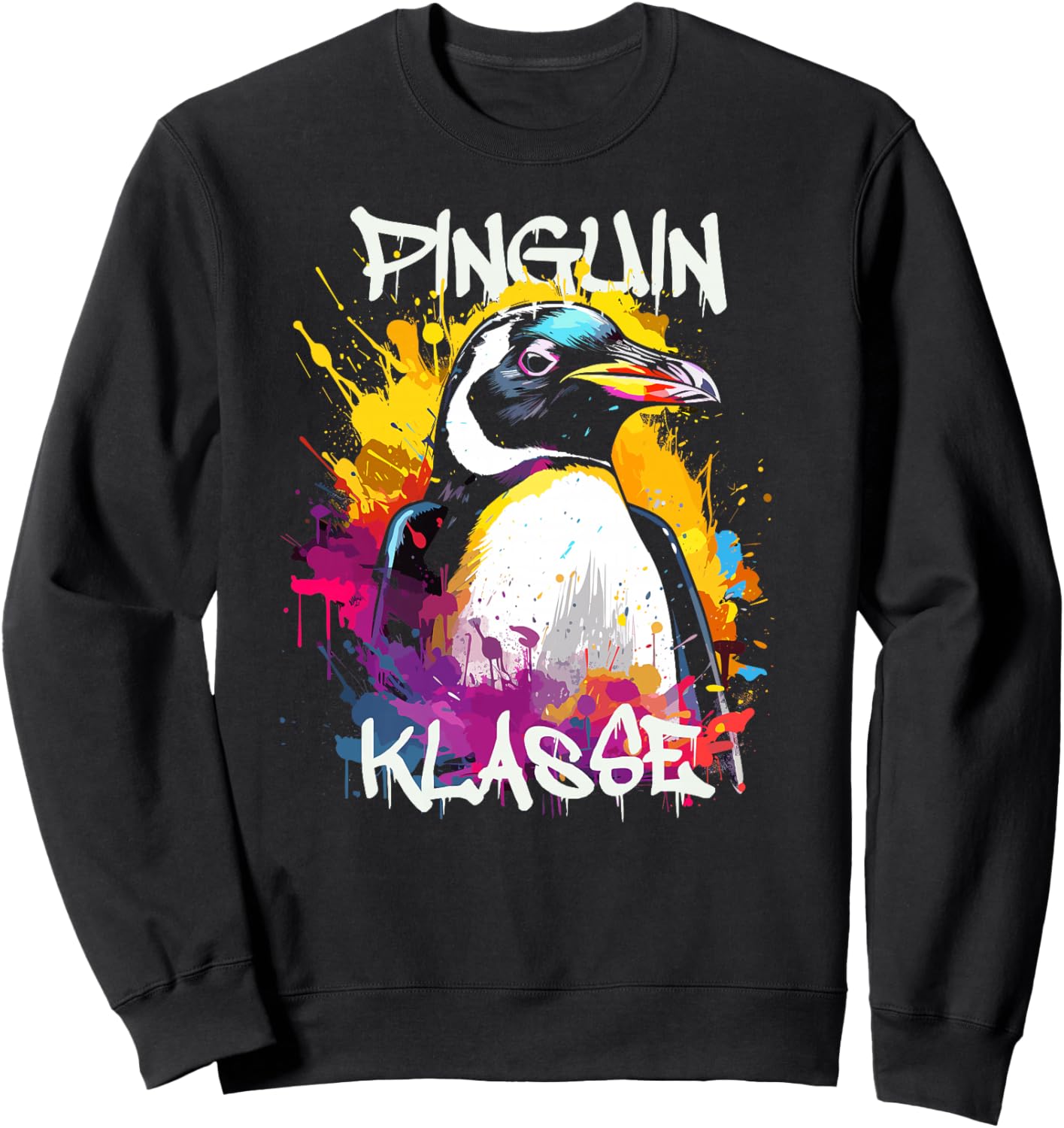 Cooler Pinguin für Pinguinklasse Grundschule, Klassentier Premium Sweatshirt - Sweatshirt | Black