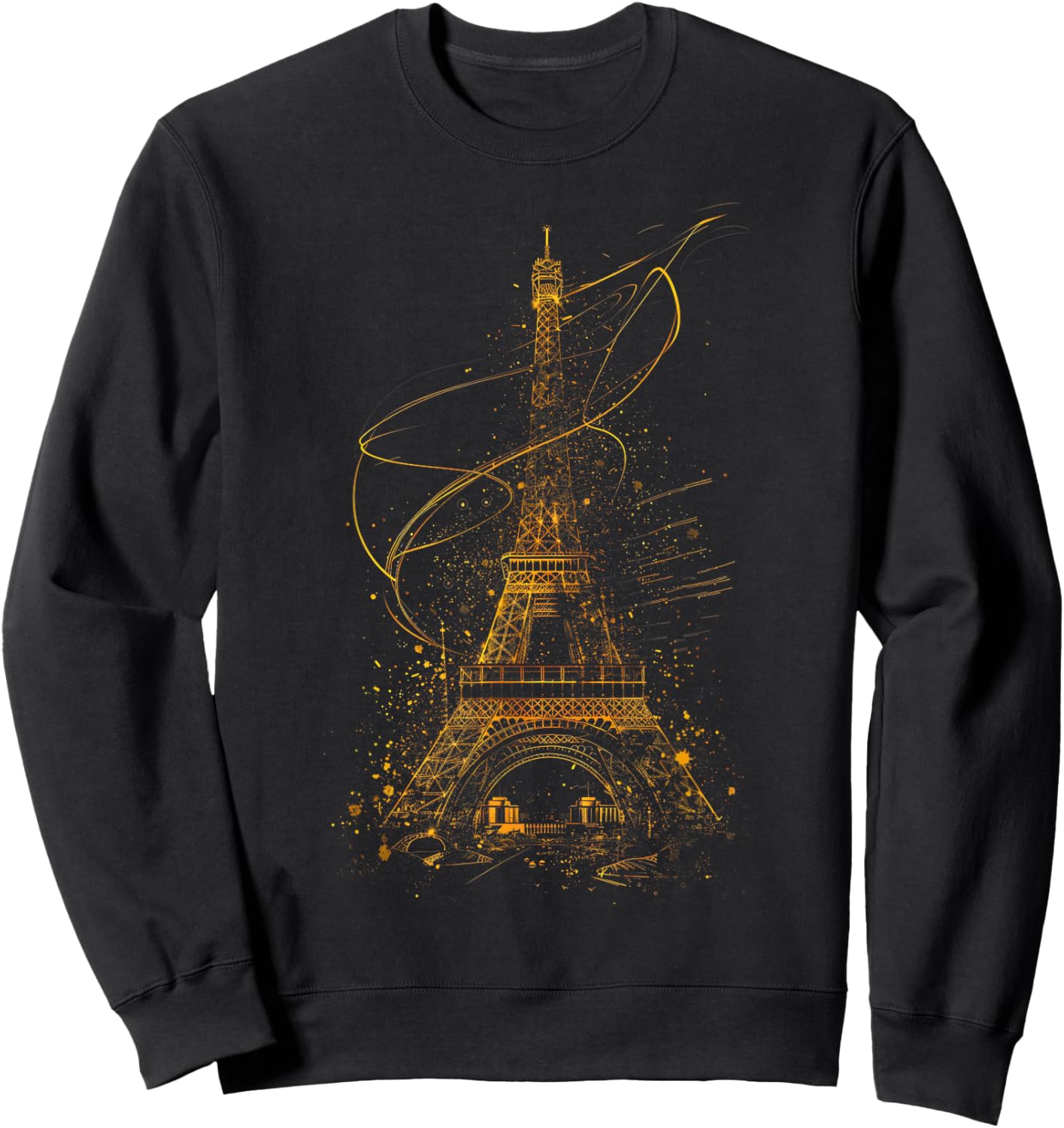 Eiffel Tower Paris France Souvenir Architecture Landmark Sweatshirt - Sweatshirt | Black
