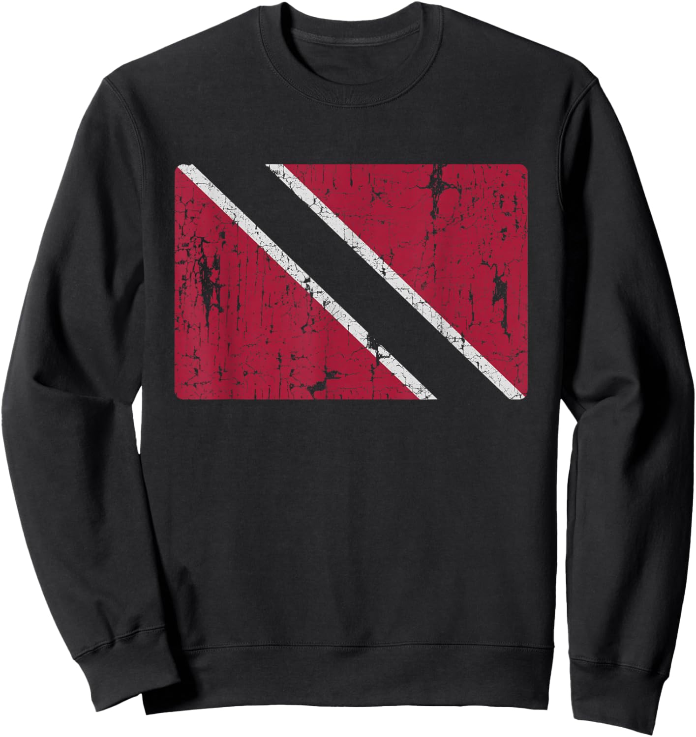 Retro Trinidadian Flag Trinidad and Tobago Sweatshirt - Sweatshirt | Black