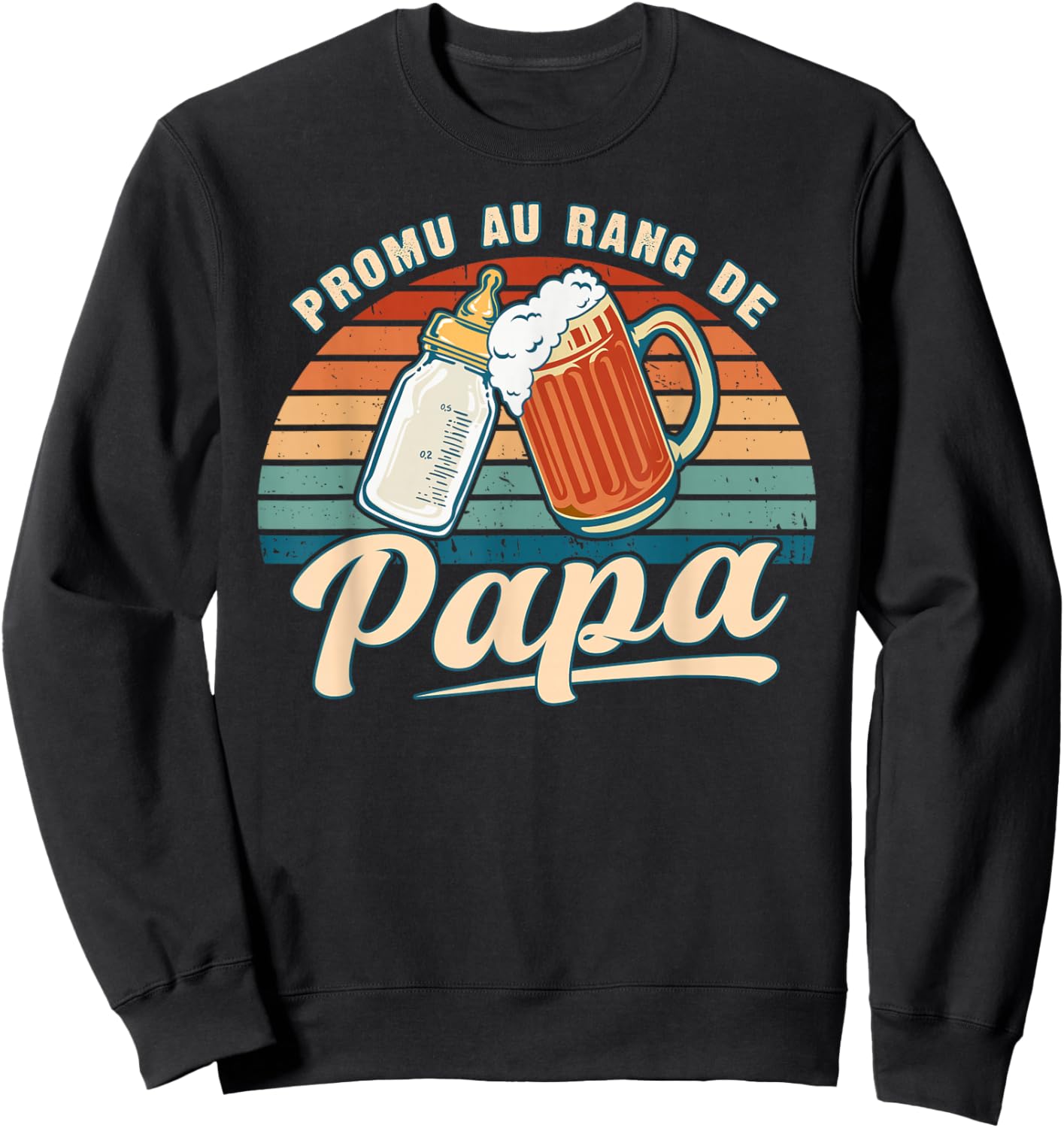 Promoted Dad New Dad Future Dad I Will Become Dad Sweatshirt - Sweatshirt | Black
