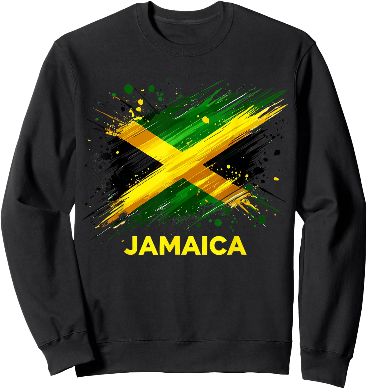 Jamaica Retro Jamaican Flag Sweatshirt - Sweatshirt | Black