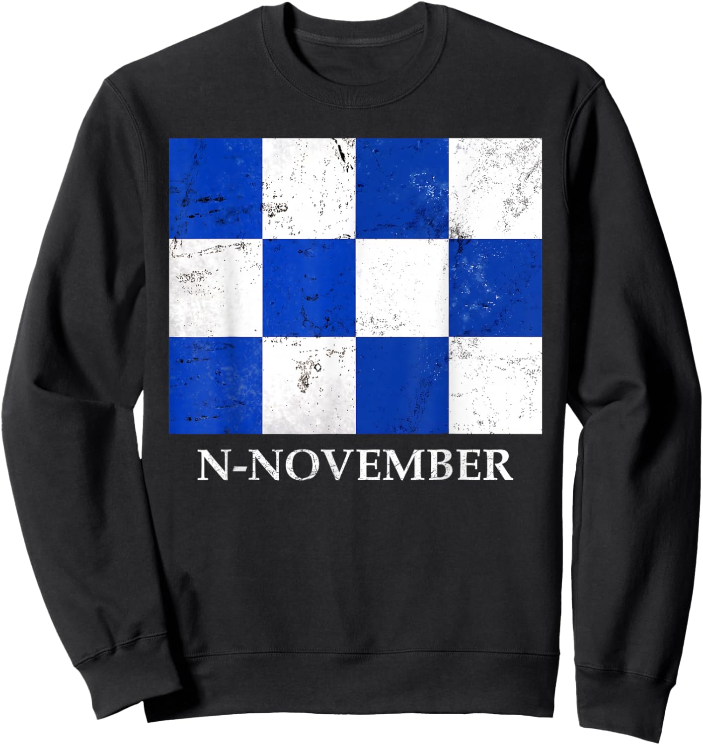 N November Maritime Signal Flag Sweatshirt - Sweatshirt | Black