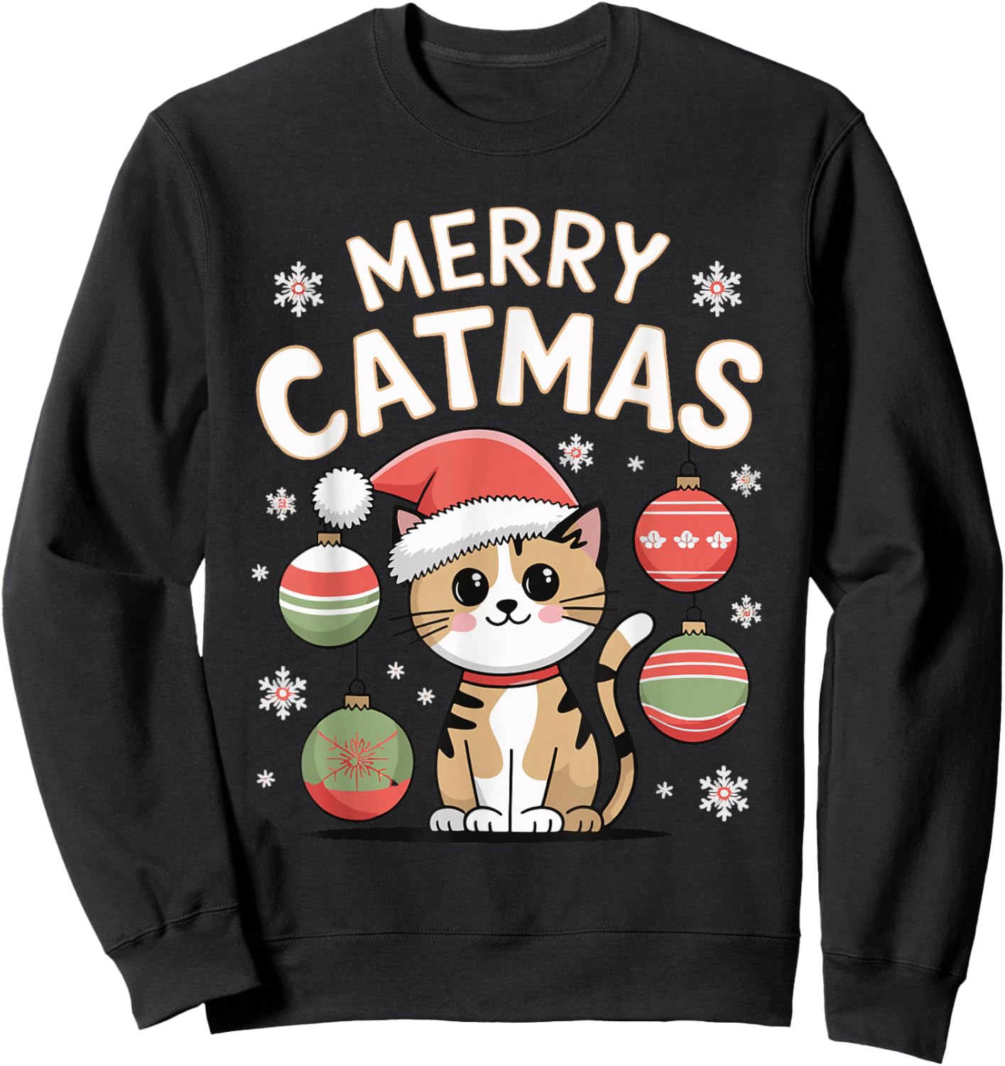 Merry Catmas Sweatshirt - Sweatshirt | Black