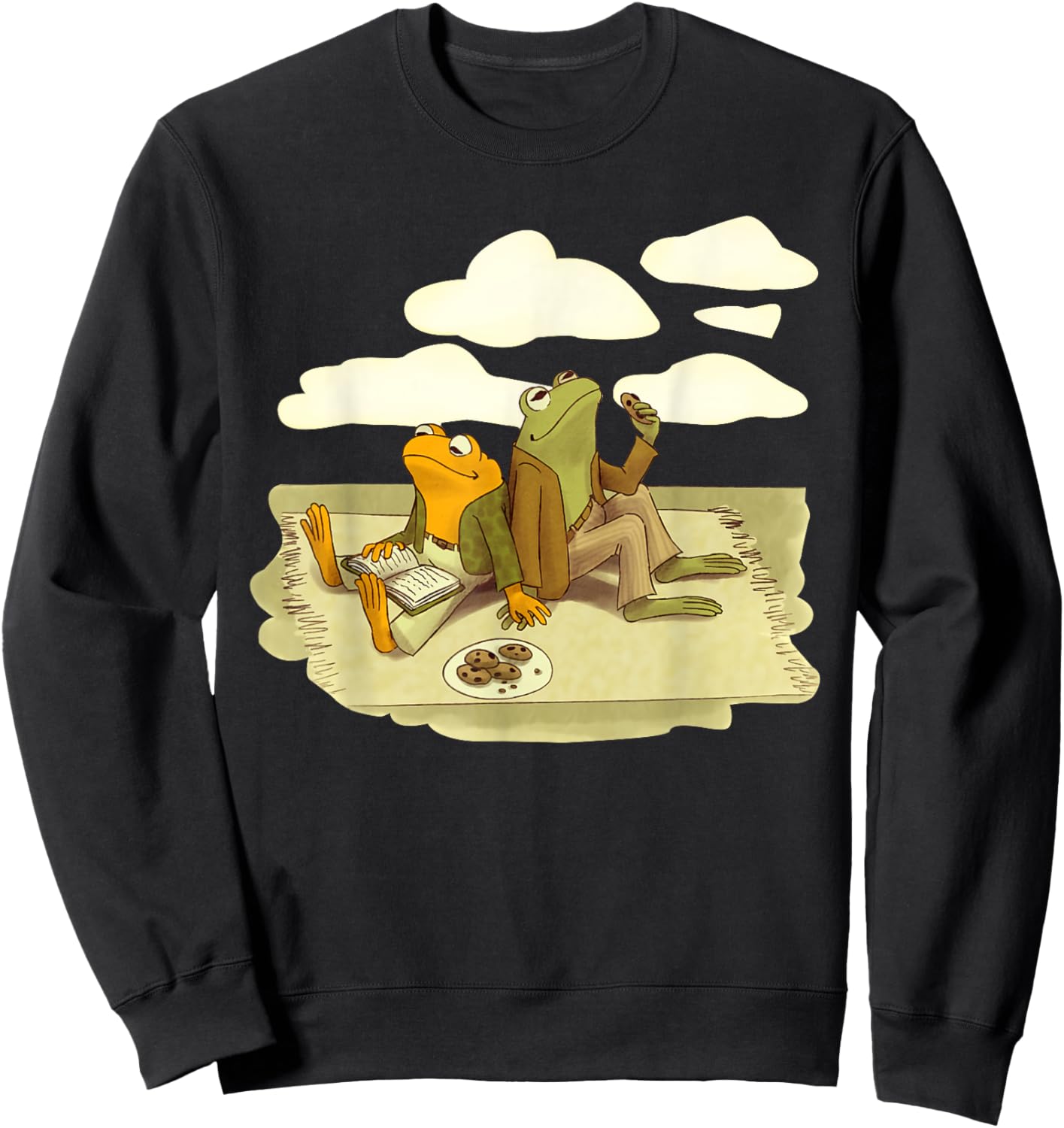 Book Frog Toad Vintage Book Frog Book Frog Reading Book Sweatshirt - Sweatshirt | Black