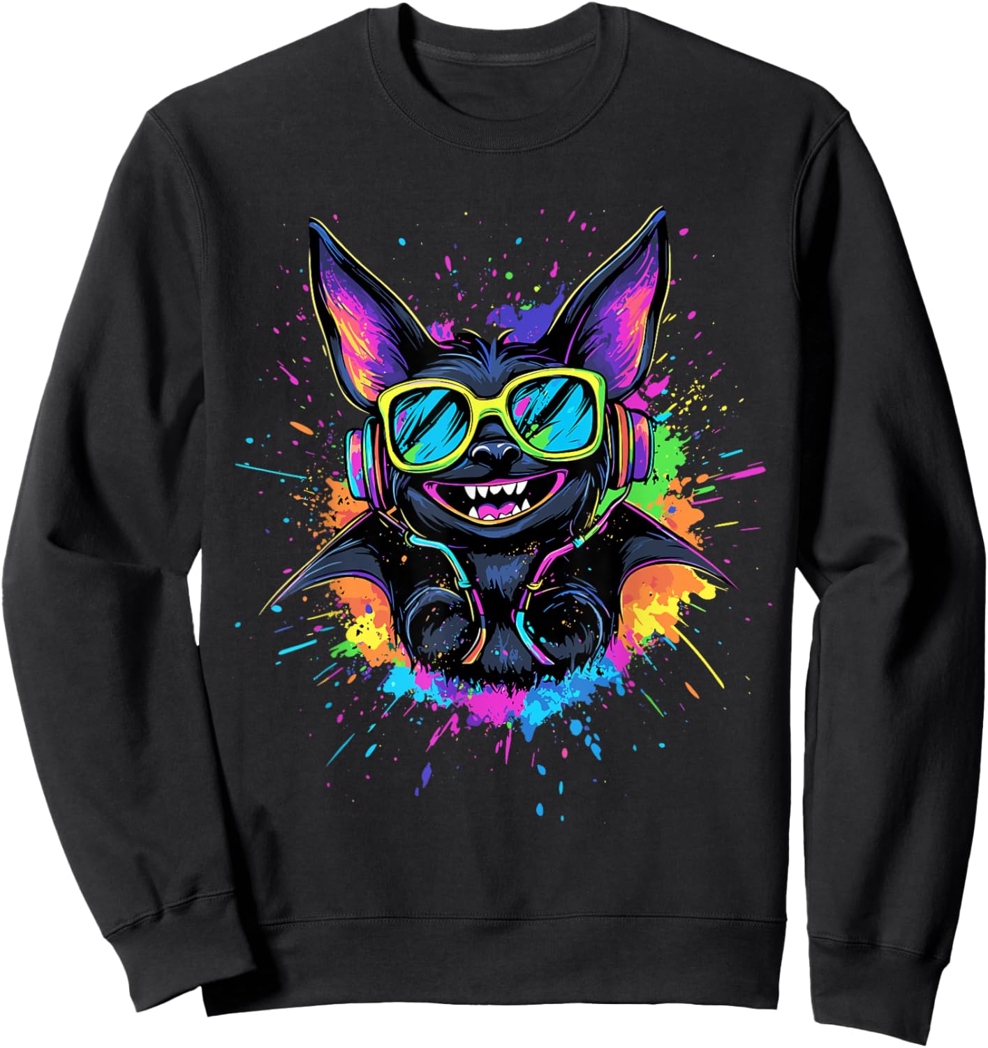 Bat Microbat Megabat Vampire Bats Cute Bat Sweatshirt - Sweatshirt | Black
