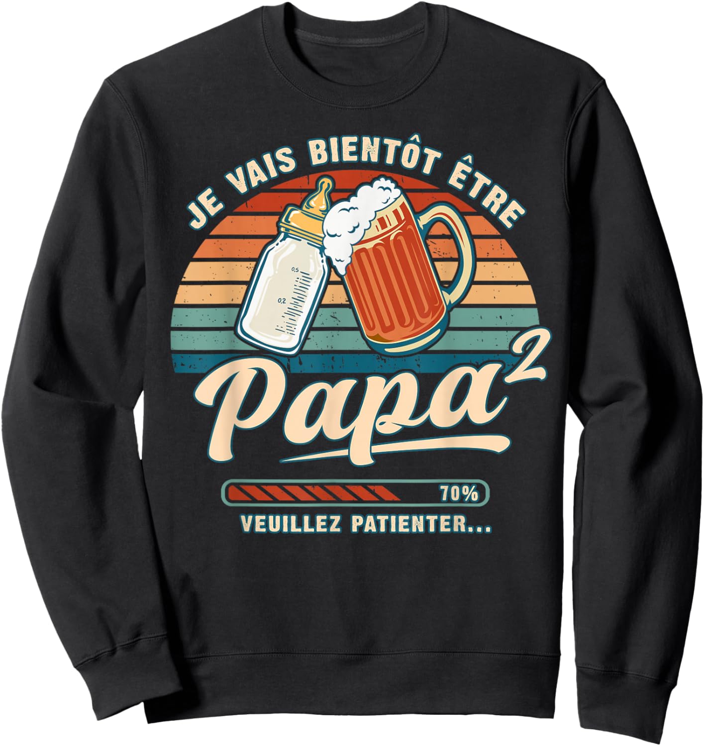 I Will Soon Be Dad 2 Announcement Baby Dad In Becoming Sweatshirt - Sweatshirt | Black