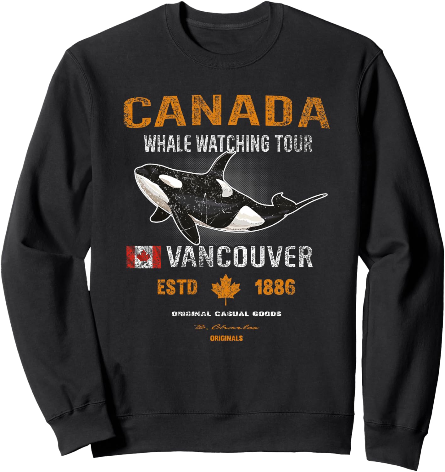 Kanada Toronto Montreal Vancouver Kanada Flaggen Premium Sweatshirt - Sweatshirt | Black