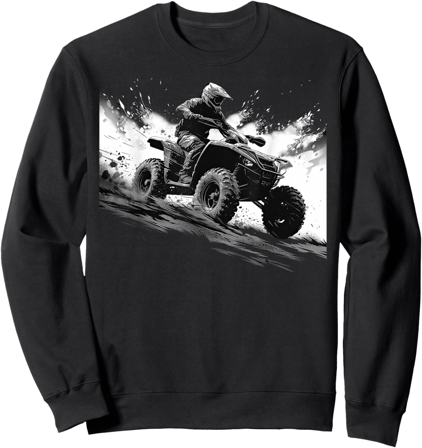 Quad 4 Wheeler ATV Racing: Thrills Offroad Sweatshirt - Sweatshirt | Black