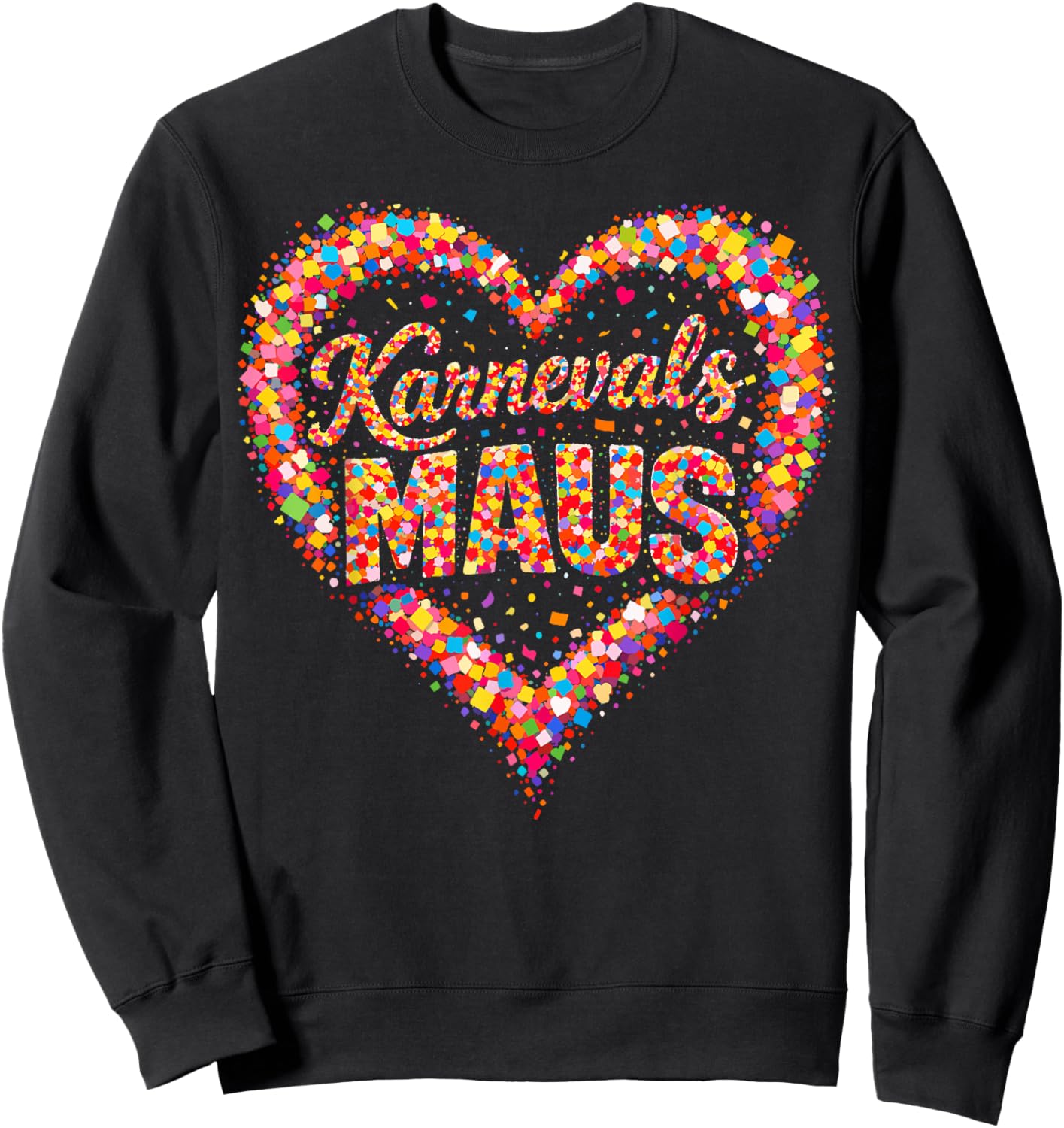 Carnival Mouse Confetti Heart Cologne Alaaf Women's Sweatshirt - Sweatshirt | Black