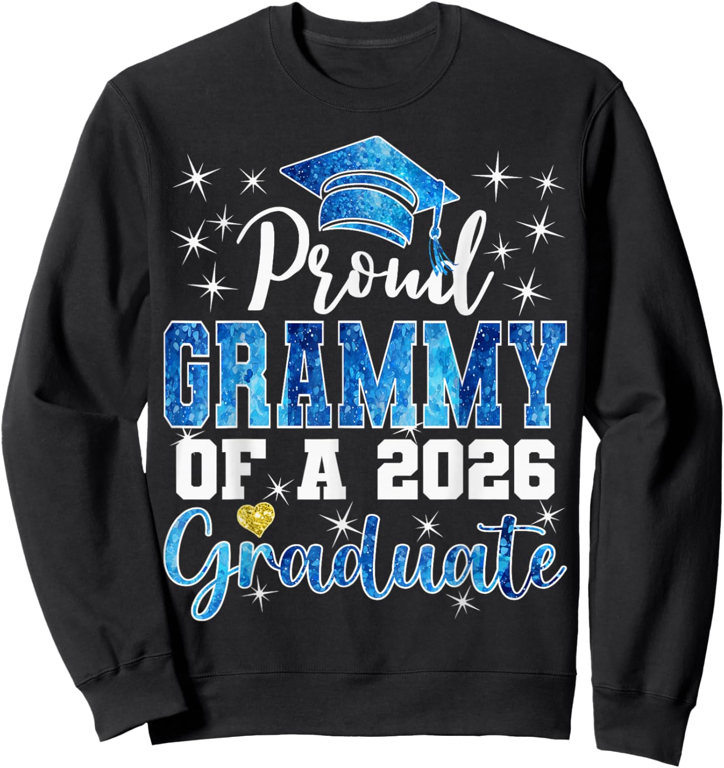 Super Proud Grammy of 2026 Graduate Senior Graduation Family Sweatshirt - Sweatshirt | Black