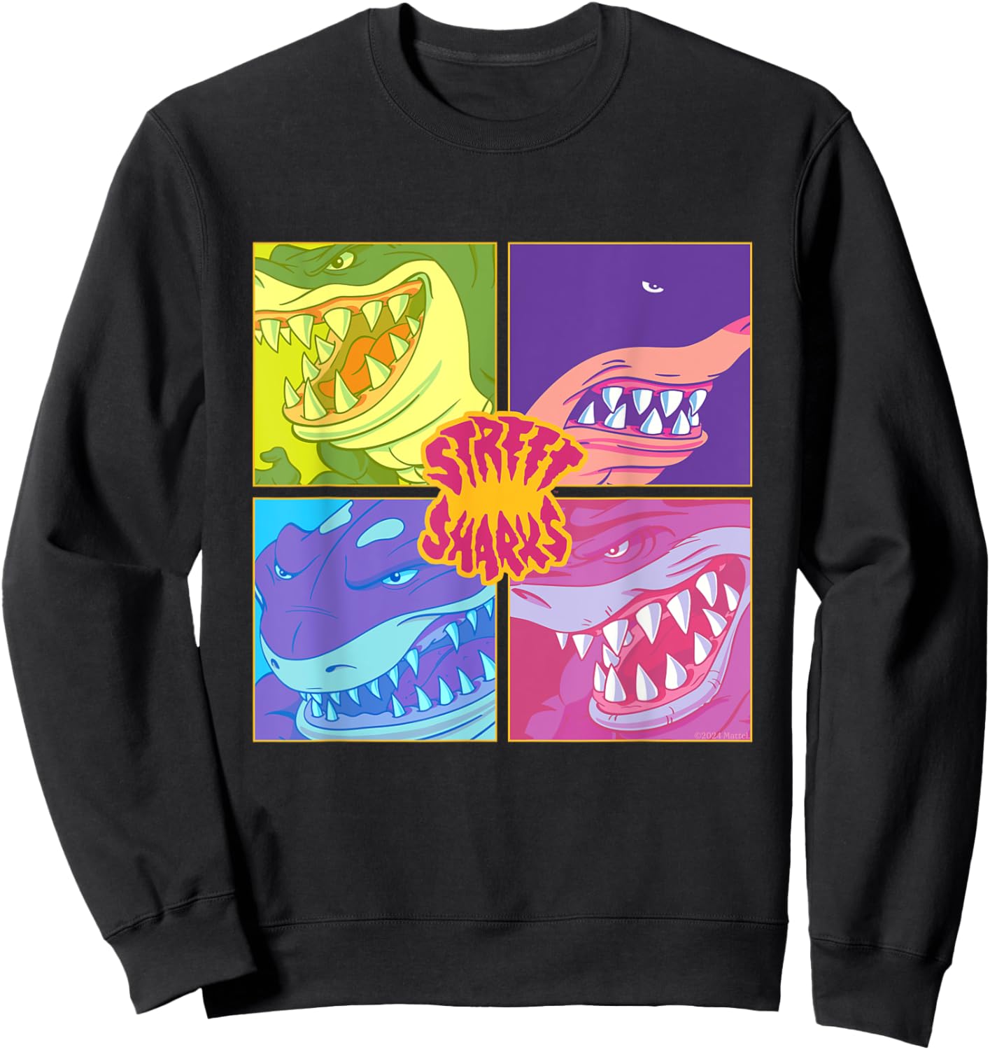 Street Sharks - Grid Sweatshirt - Sweatshirt | Black