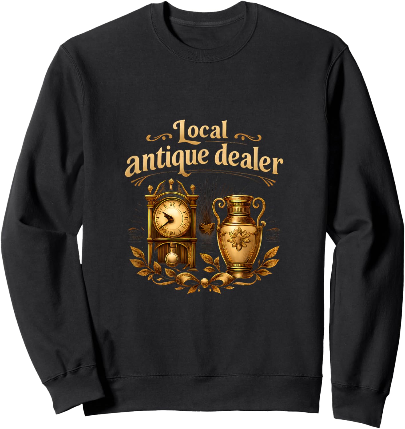 Badge Graphique Vintage antiquaire Local Sweatshirt - Sweatshirt | Black