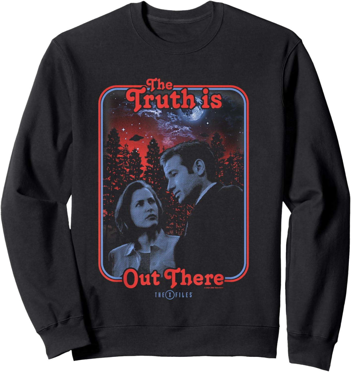 X-Files The Truth Is Out There Iconic Retro Comic Cover Logo Sweatshirt - Sweatshirt | Black