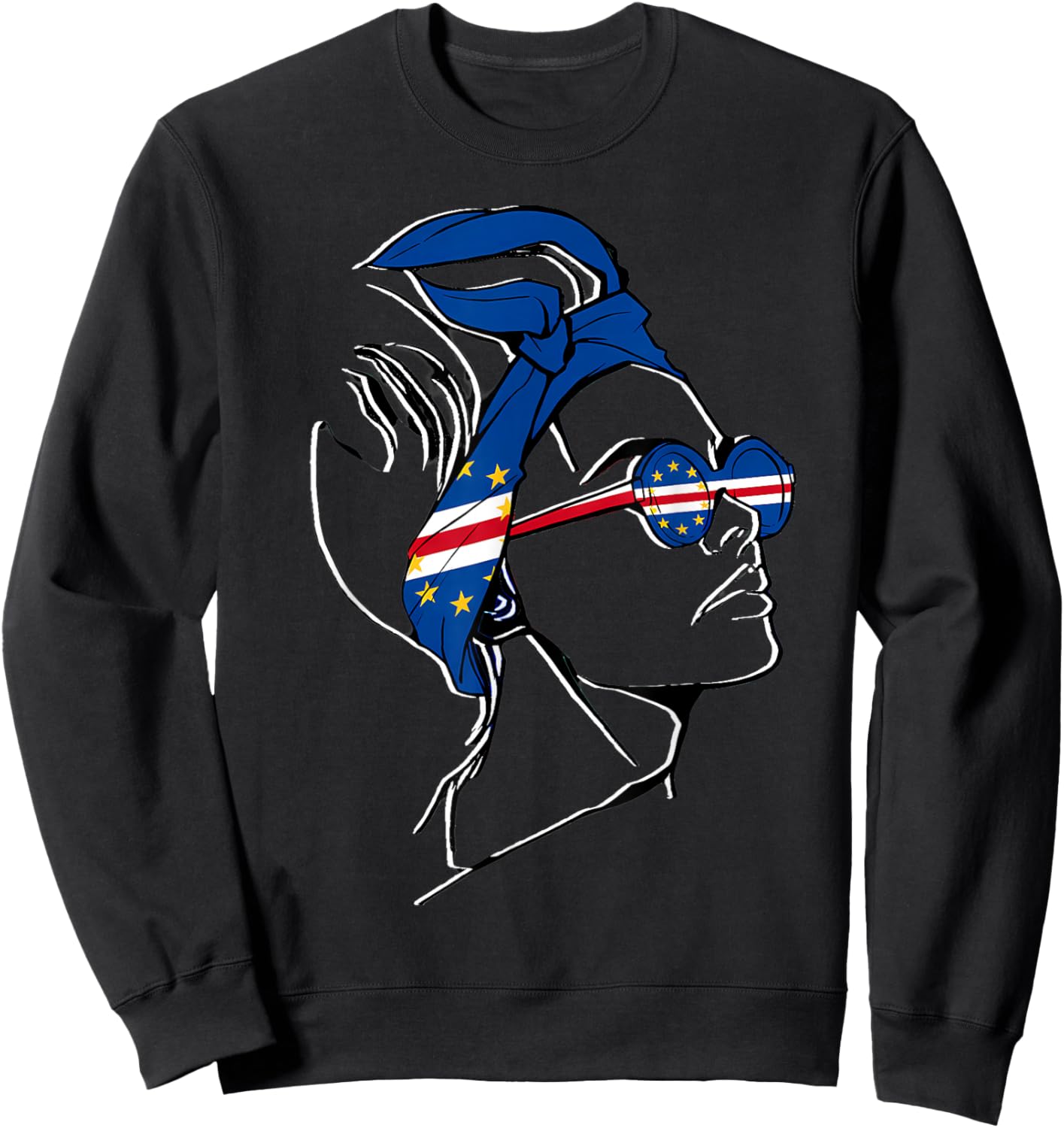 Cape Verde Roots Cabo Verde Cape Verdean Flag Sweatshirt - Sweatshirt | Black