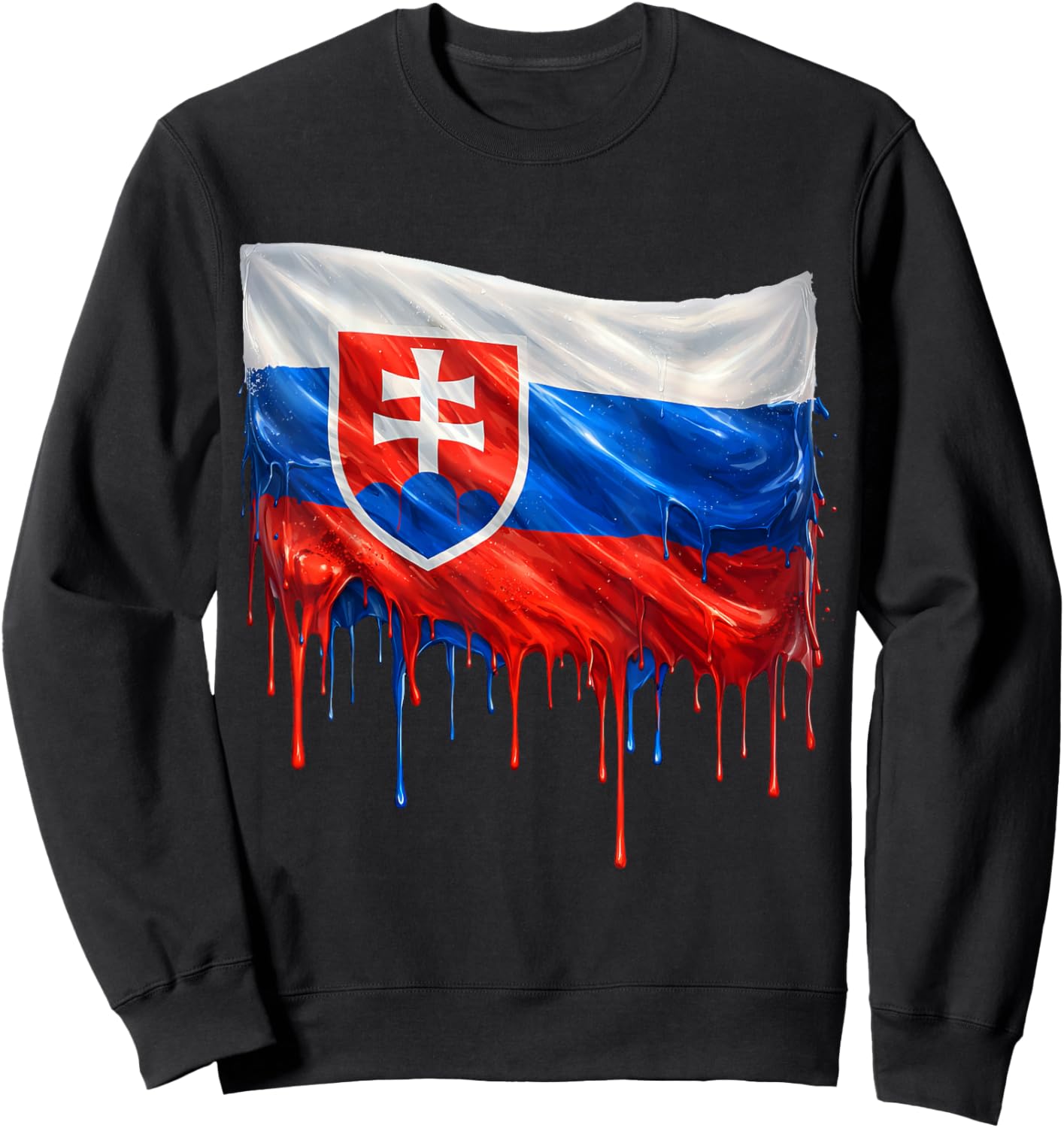 Slovakia Flag Sweatshirt - Sweatshirt | Black