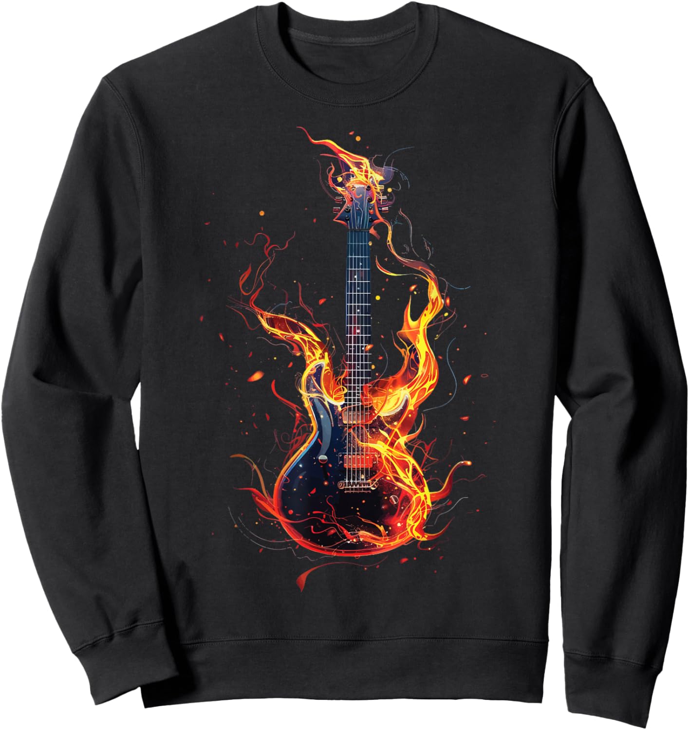 Guitar Guitars Player Guitarist Sweatshirt - Sweatshirt | Black