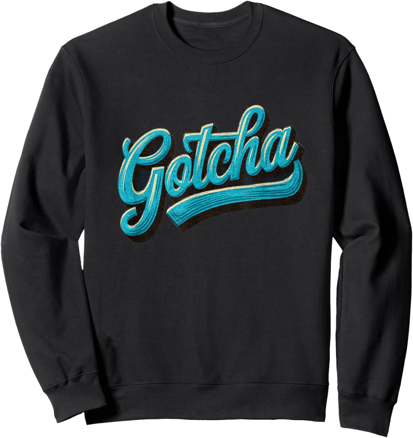 Gotcha Emblem Blue Cool Sweatshirt - Sweatshirt | Black
