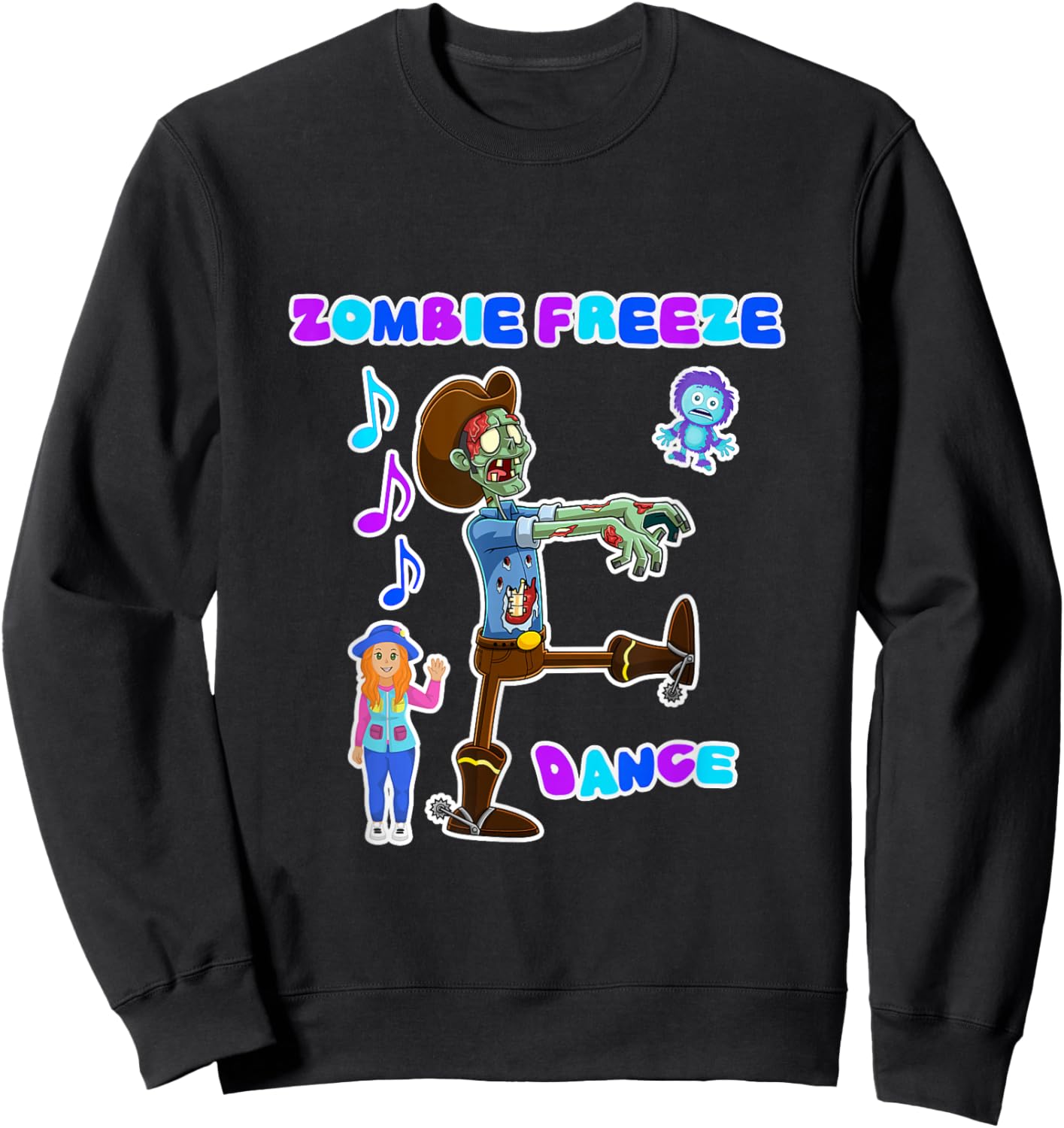 Zombie Freeze Dance with Ms. Sandra Sweatshirt - Sweatshirt | Black