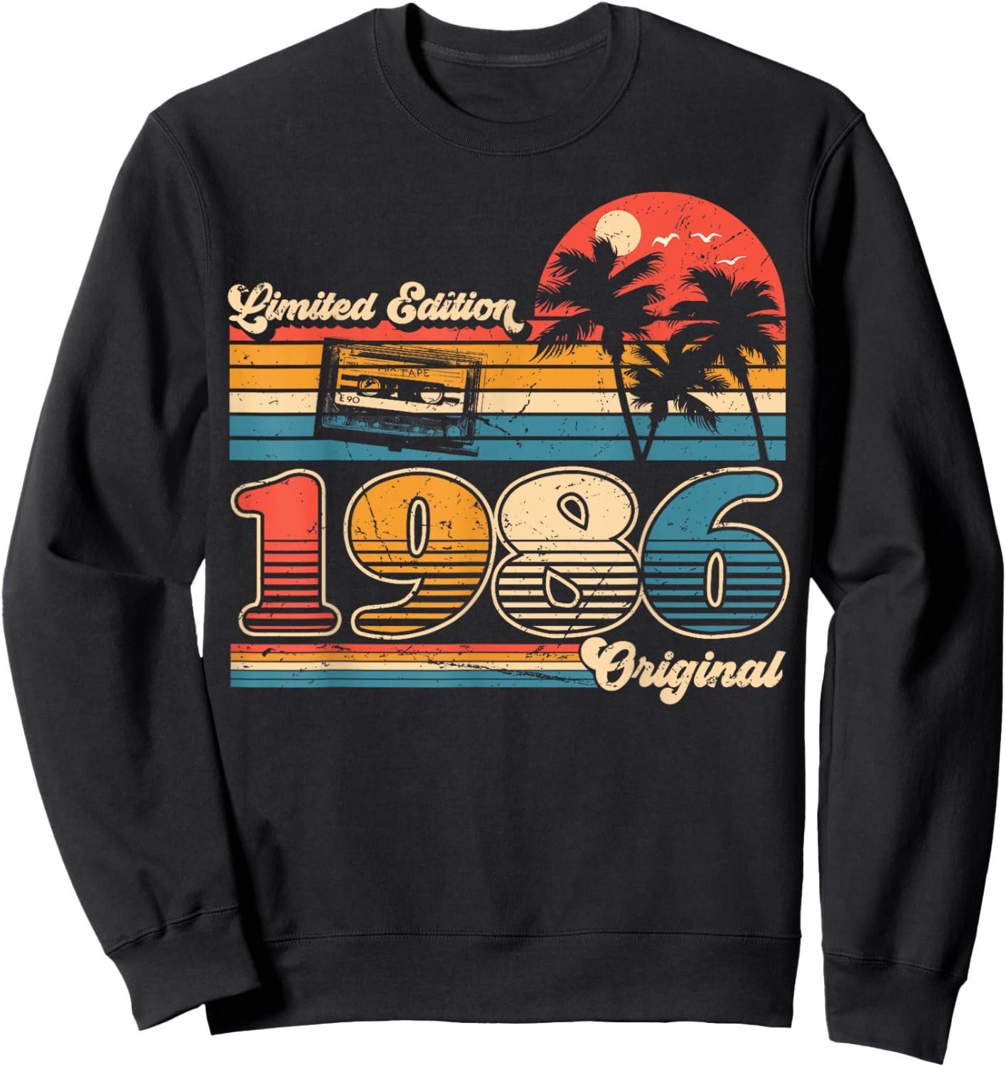 Original 1986 Vintage Birthday ancie Women Sweatshirt - Sweatshirt | Black