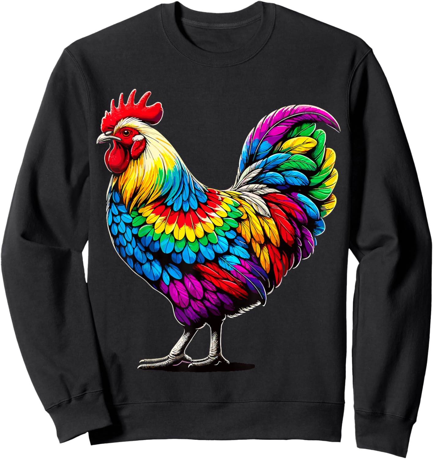 Tie-Dye Chicken Sweatshirt - Sweatshirt | Black