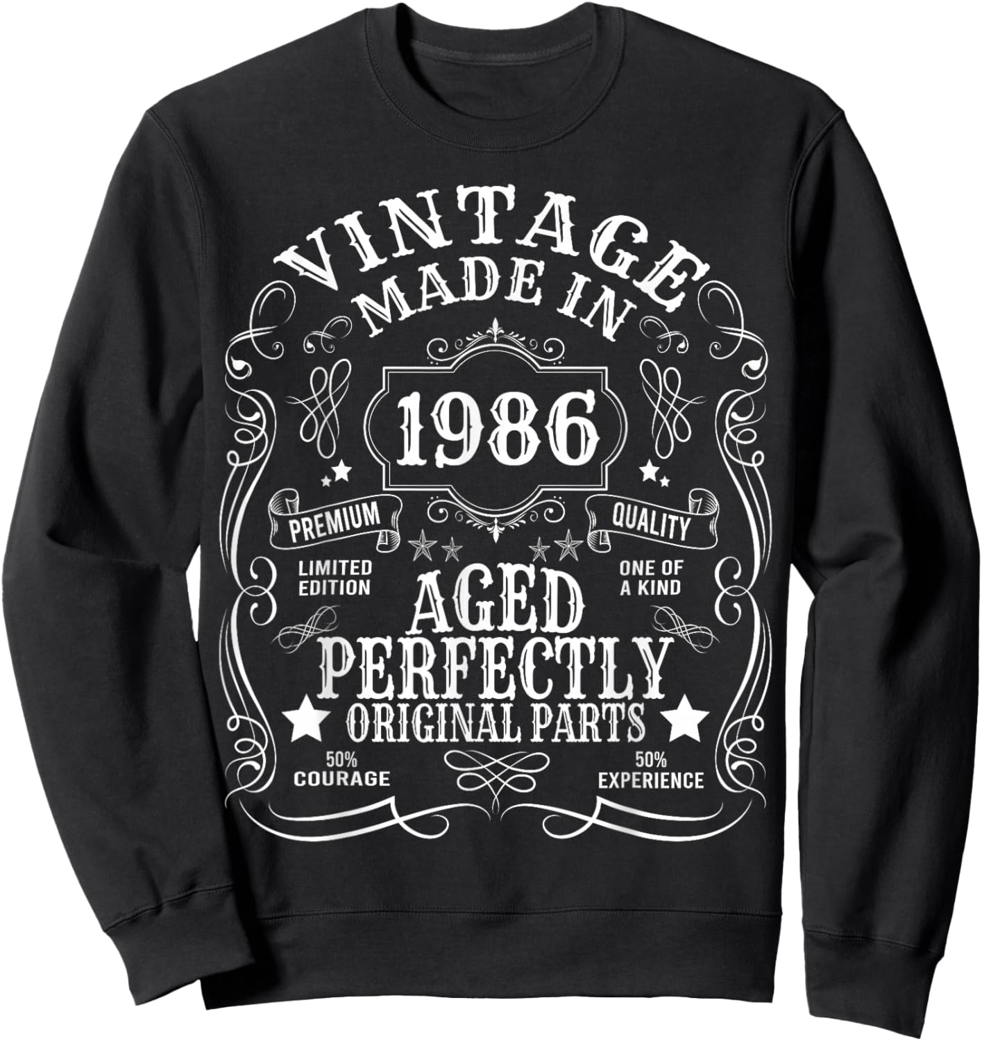 40th Birthday Man Woman 40 Years 1986 Funny Gift Sweatshirt - Sweatshirt | Black