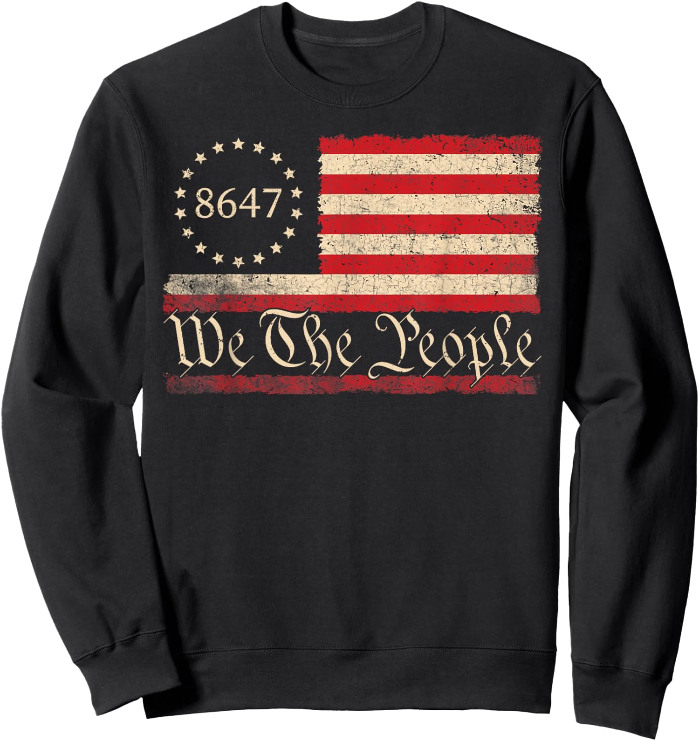 86 47 8647 Shirt Retro Vintage 8647 Funny Meme Lovers Sweatshirt - Sweatshirt | Black
