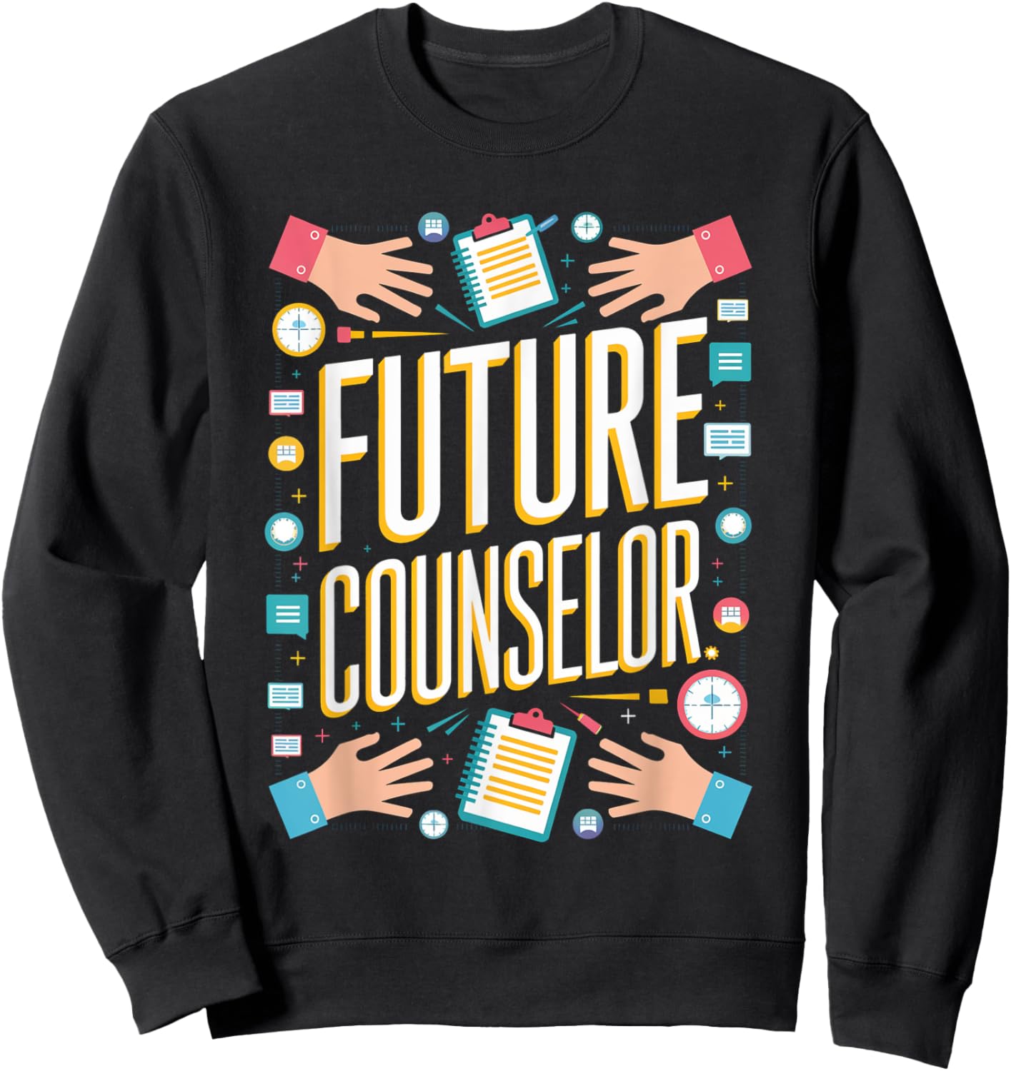 Future Counselor Graduation School Toddler Kids Women Men Sweatshirt - Sweatshirt | Black