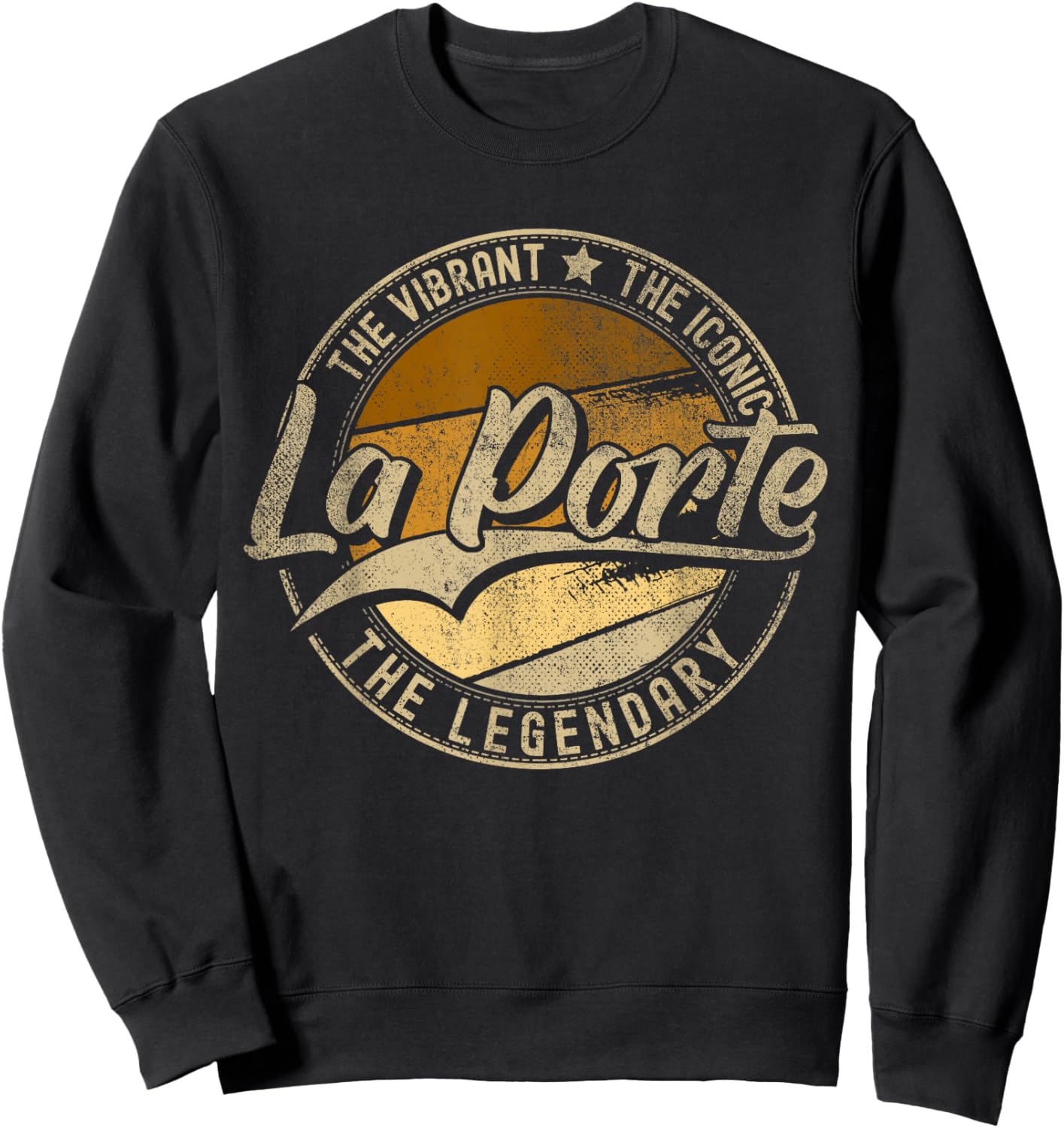 La Porte TX | Texas | Vintage Distressed Sweatshirt - Sweatshirt | Black