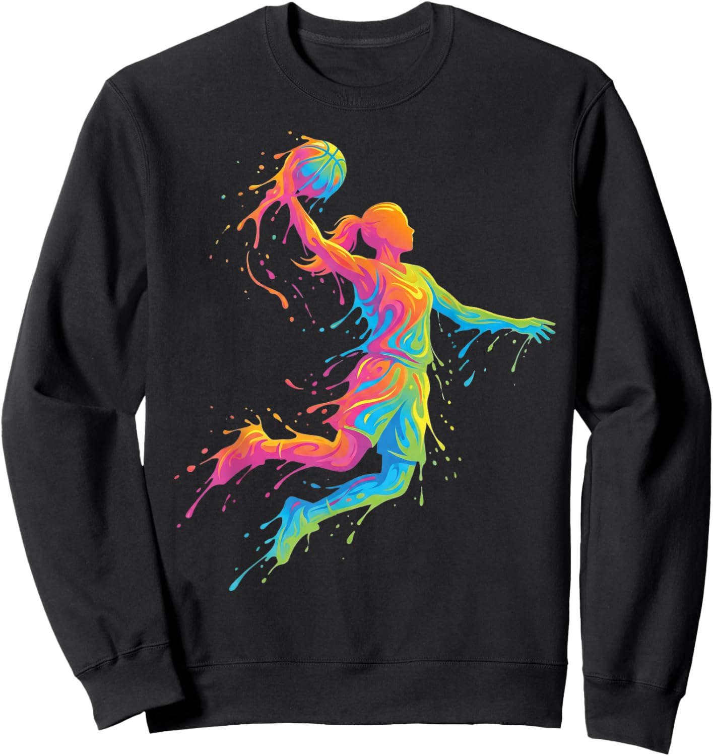 Basketball Woman Child Girl Basketball Basketball Sweatshirt - Sweatshirt | Black