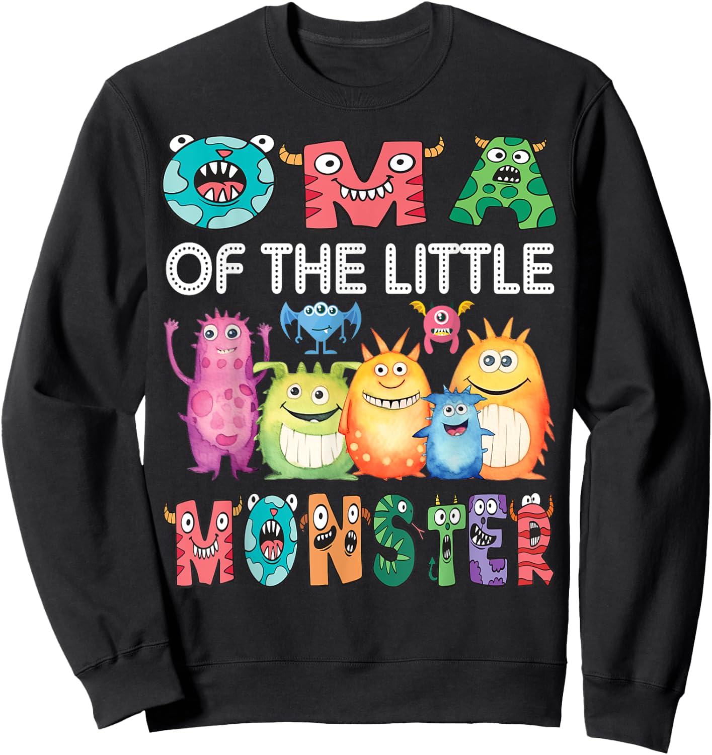 Oma Of The Little Monster Kids 1St Birthday Party Sweatshirt - Sweatshirt | Black
