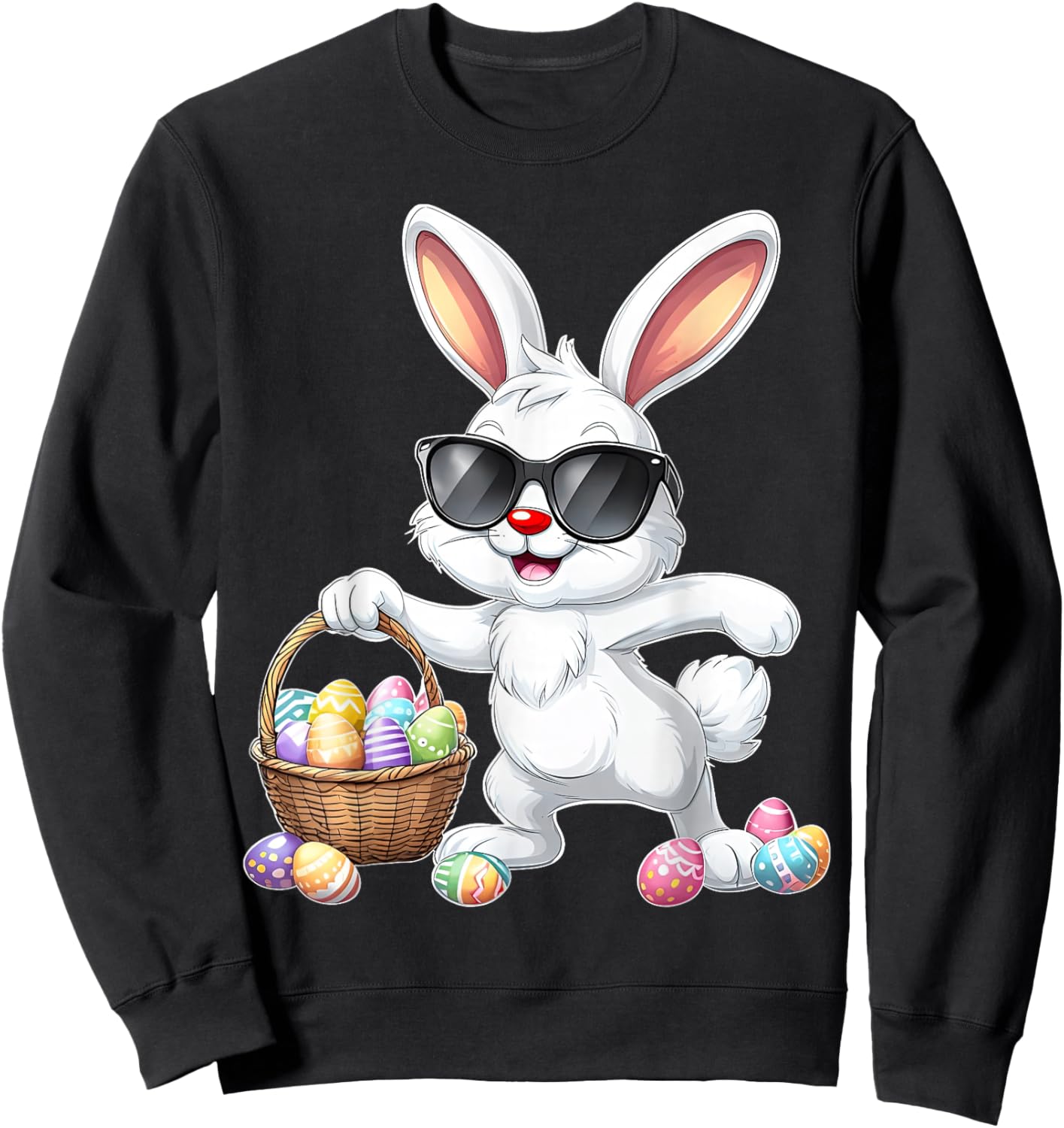 Lustiges Dabbing Bunny Ostern Happy Easter für Jungen Mädchen Erwachsene Sweatshirt - Sweatshirt | Black