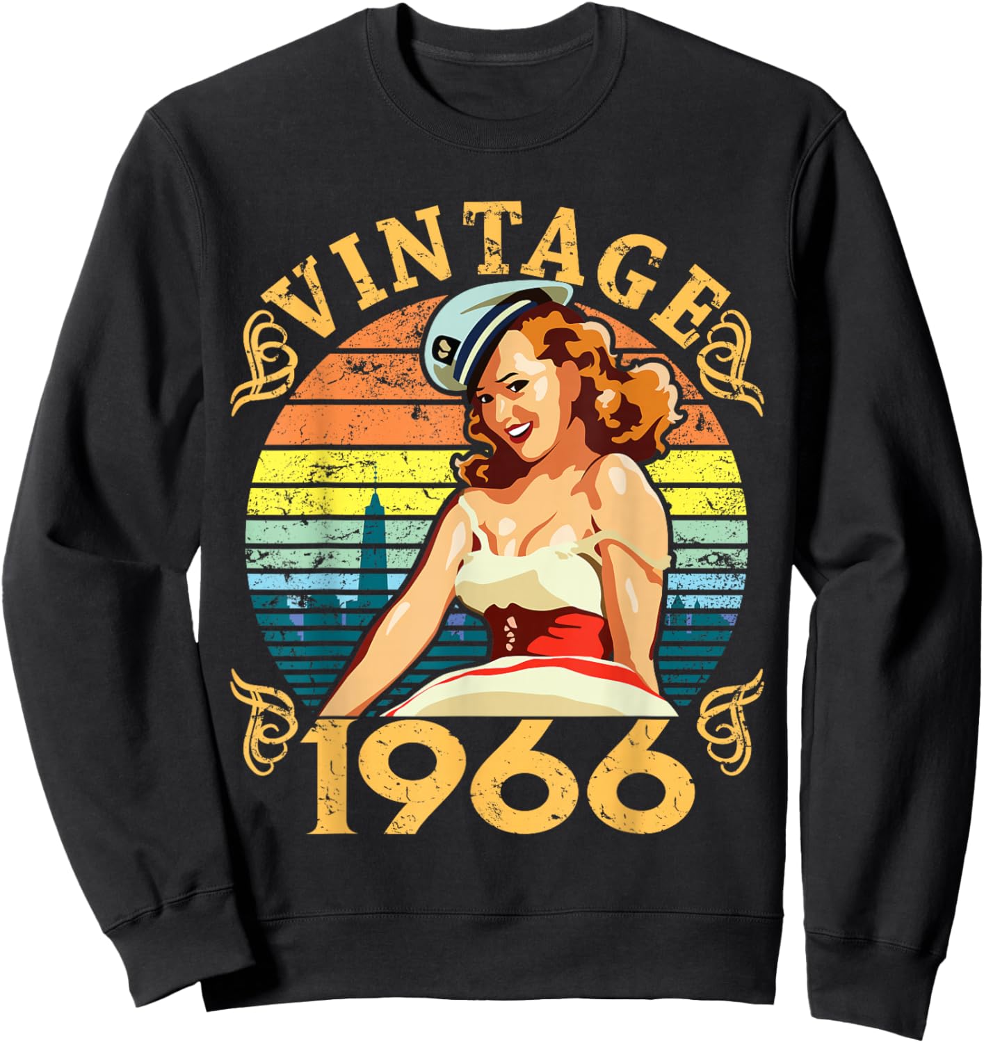 vintage 1966, 60 Years , 60th Sweatshirt - Sweatshirt | Black