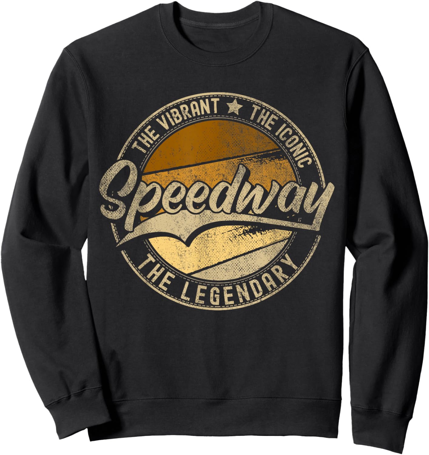 Speedway IN | Indiana | Vintage Distressed Sweatshirt - Sweatshirt | Black