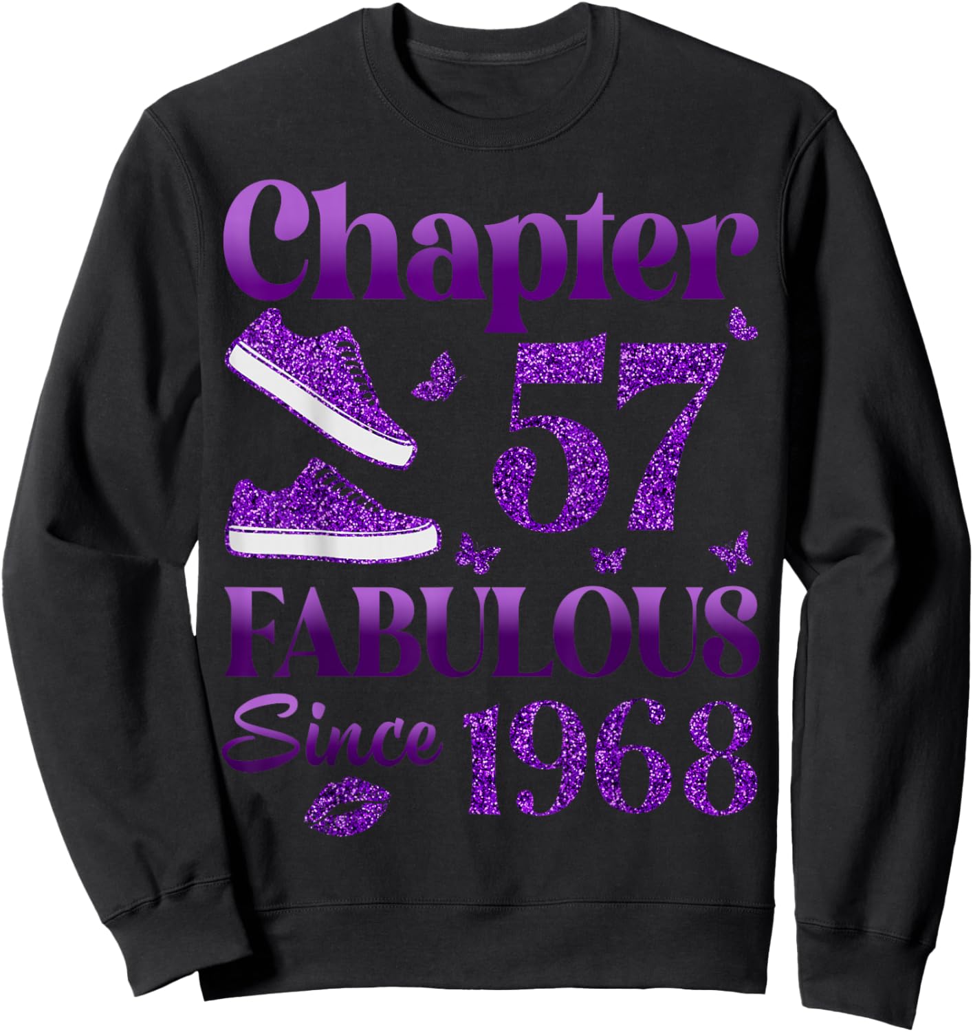 Chapter 57 Fabulous Since 1968 57Th Birthday Gift Sweatshirt - Sweatshirt | Black