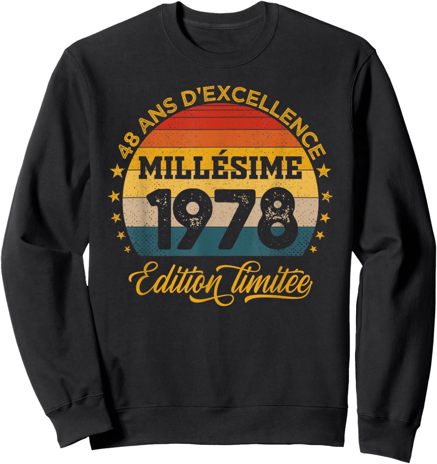 48 Years Anniversary Man Vintage 1978 Made in 1978 Sweatshirt - Sweatshirt | Black