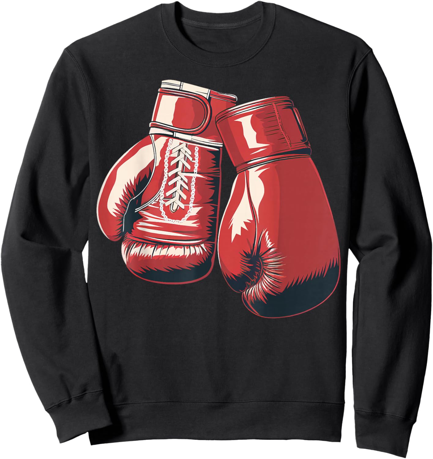 Boxing Gloves Combat Sport Boxing Student Sweatshirt - Sweatshirt | Black