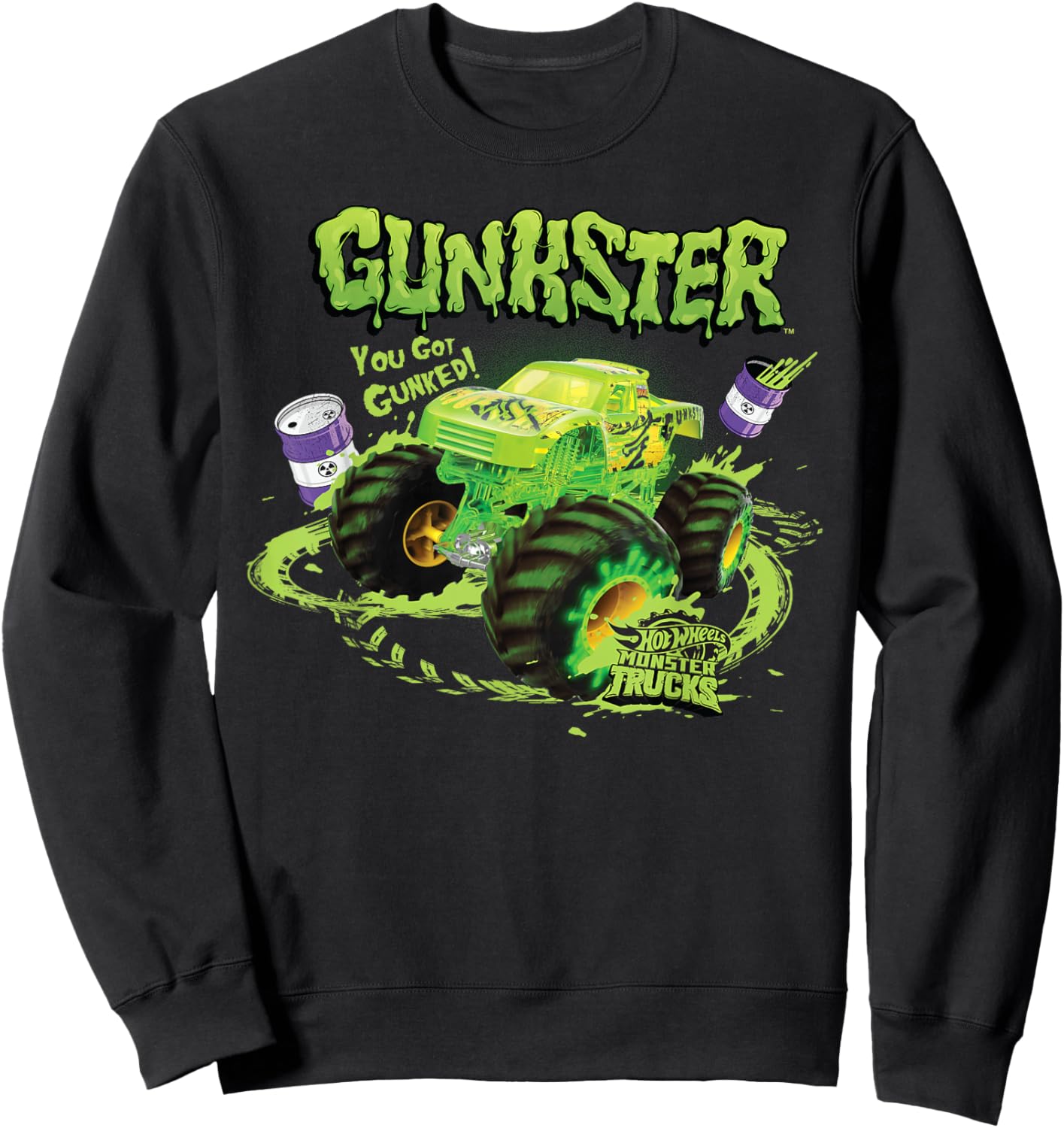 Hot Wheels Monster Trucks - Gunkster Sweatshirt - Sweatshirt | Black