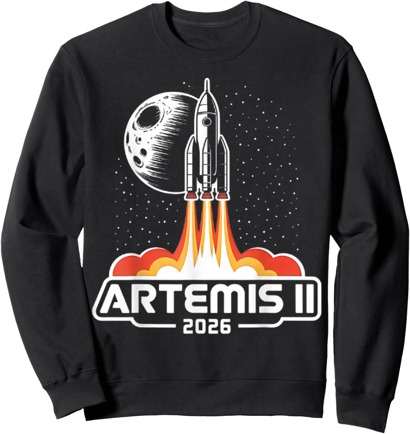 Artemis II Back to the Moon 2026 Sweatshirt - Sweatshirt | Black