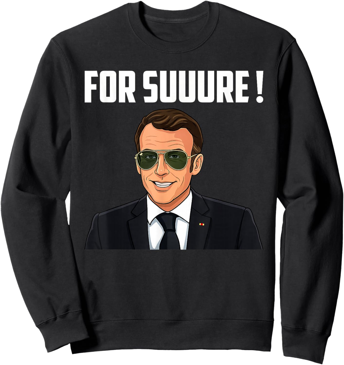 Macron Mode: Enabled, Macron C'est Sure Sweatshirt - Sweatshirt | Black