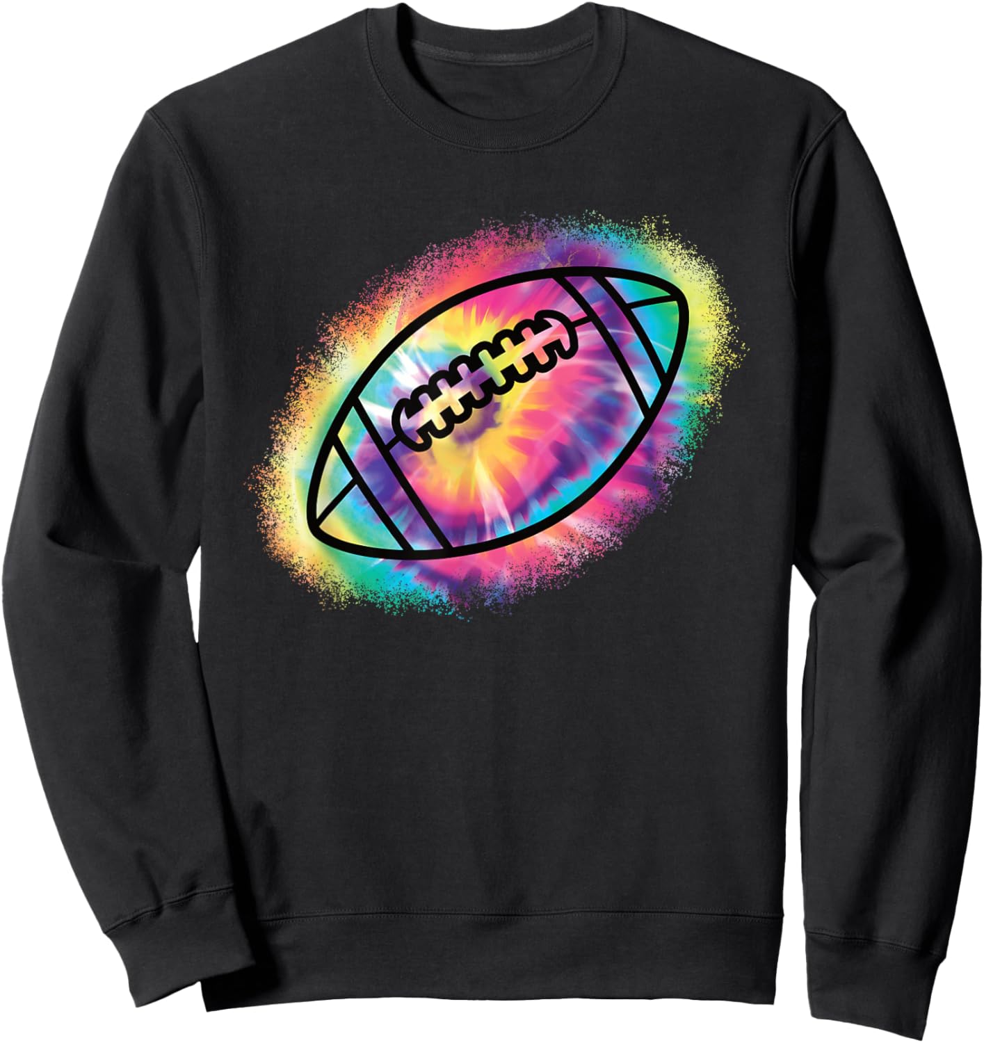 American Football Colorful Football Player Men Women Kids Sweatshirt - Sweatshirt | Black