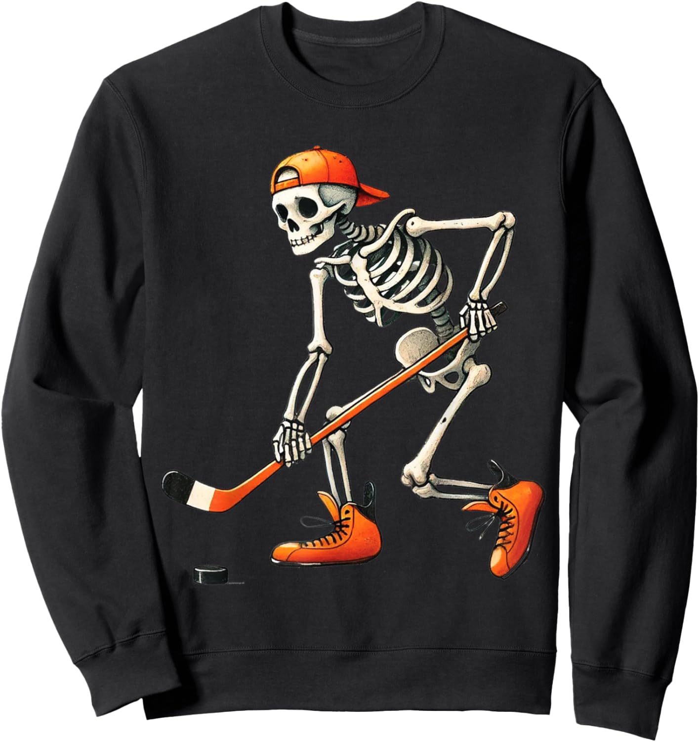 Skeleton Hockey Halloween Costume Sport Men Boys Kids Sweatshirt - Sweatshirt | Black