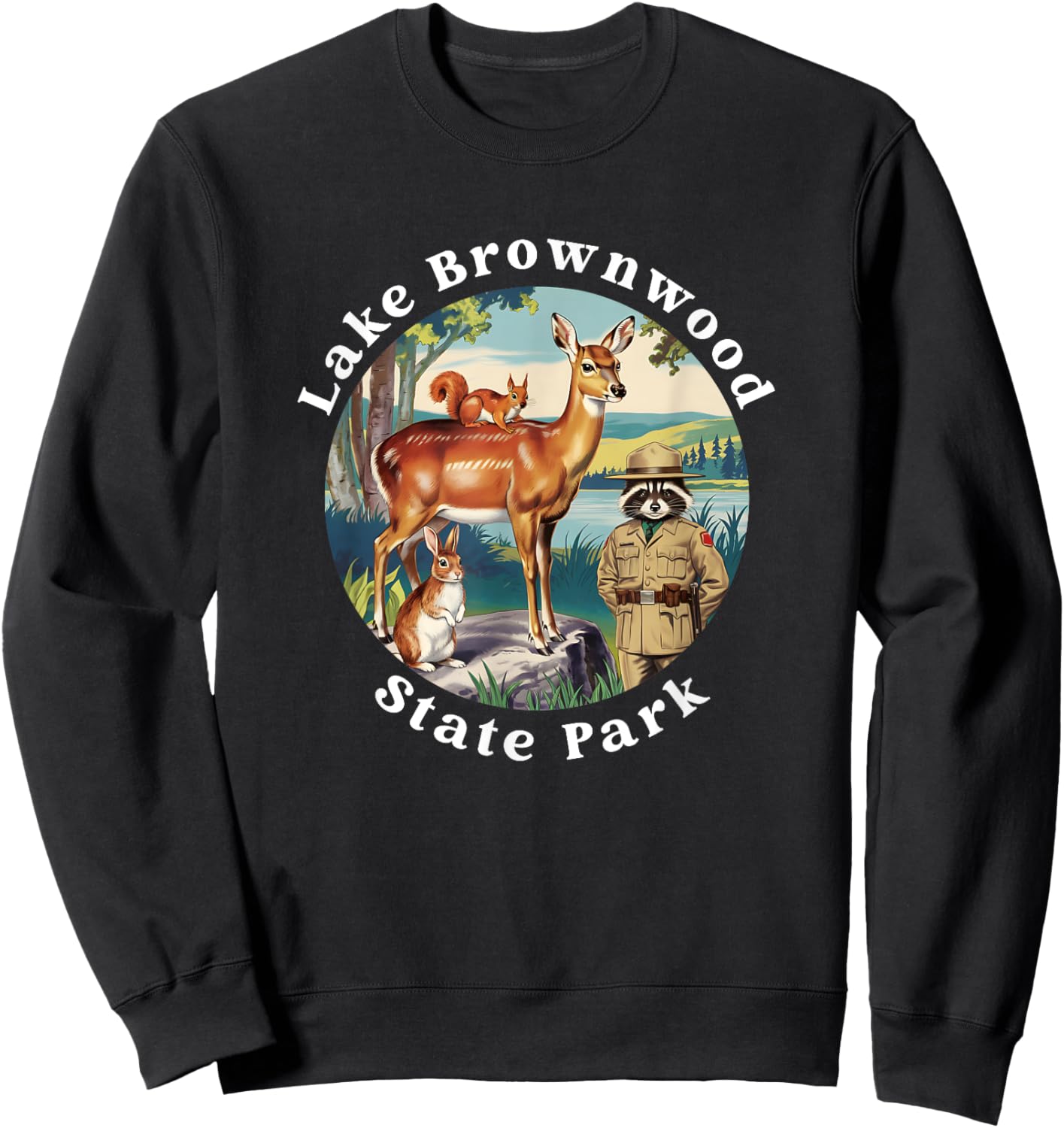 Lake Brownwood State Park Texas Outdoors Vacation Souvenir Sweatshirt - Sweatshirt | Black