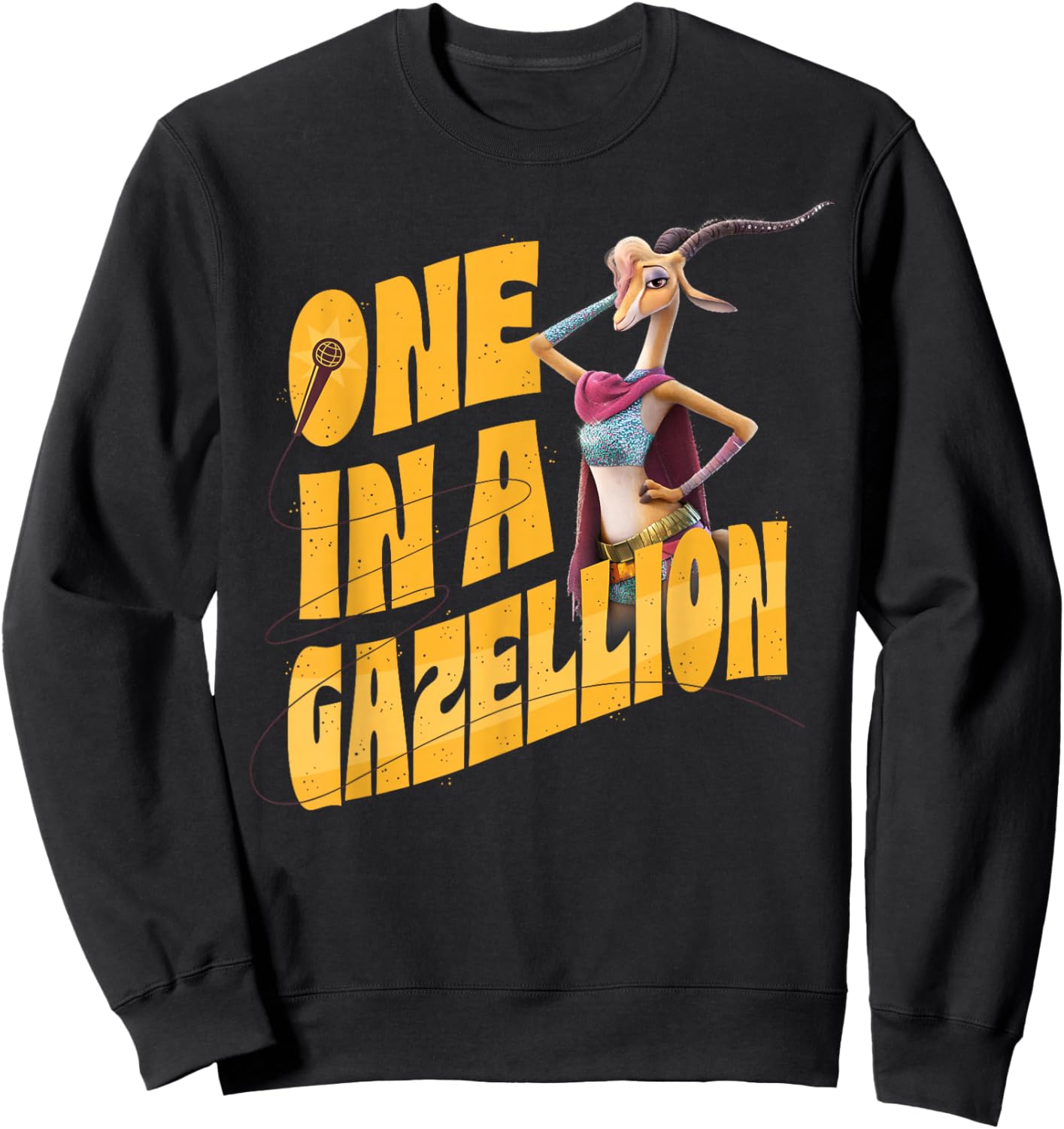 Disney Zootopia 2 Gazelle One in a Gazellion Sweatshirt - Sweatshirt | Black