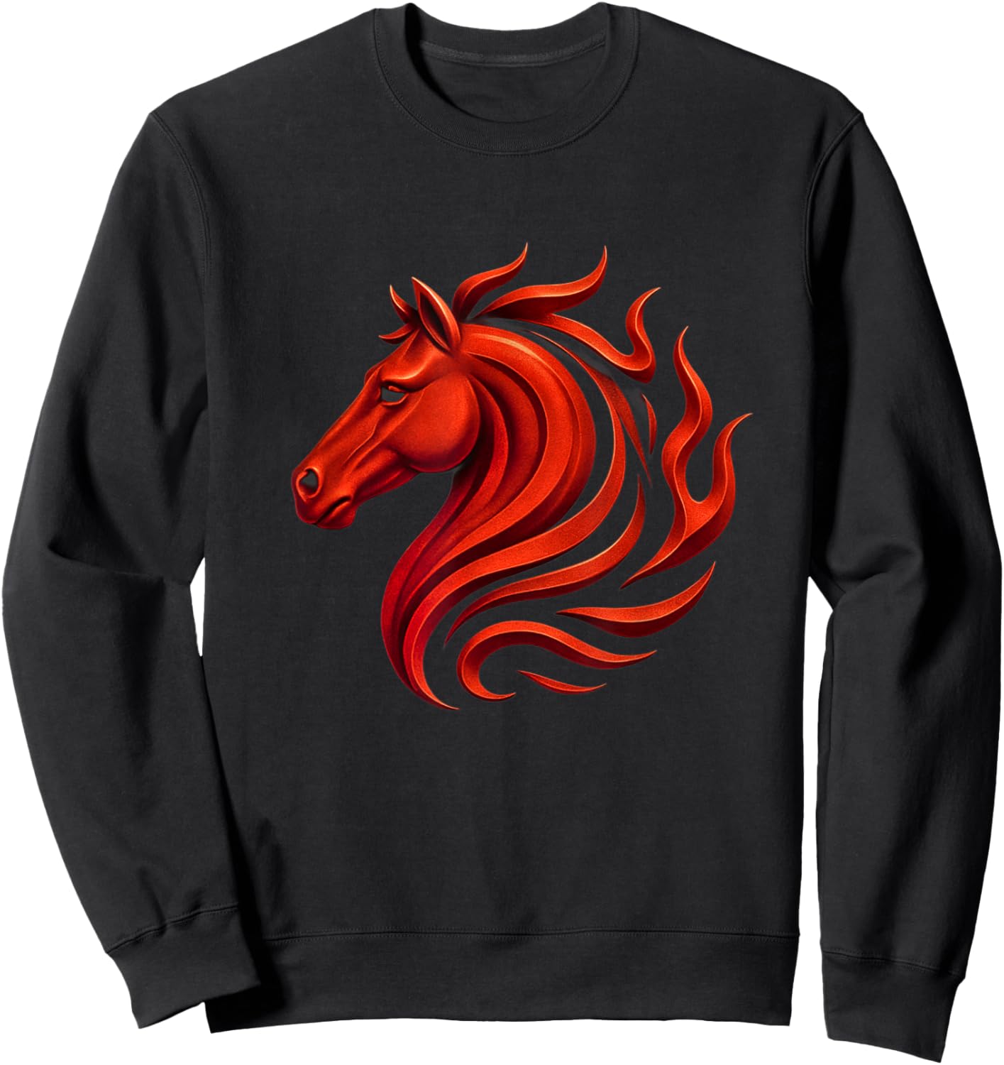 Cheval de feu Symbole du Zodiaque Chinois 2026 Nouvel an Lunaire Sweatshirt - Sweatshirt | Black